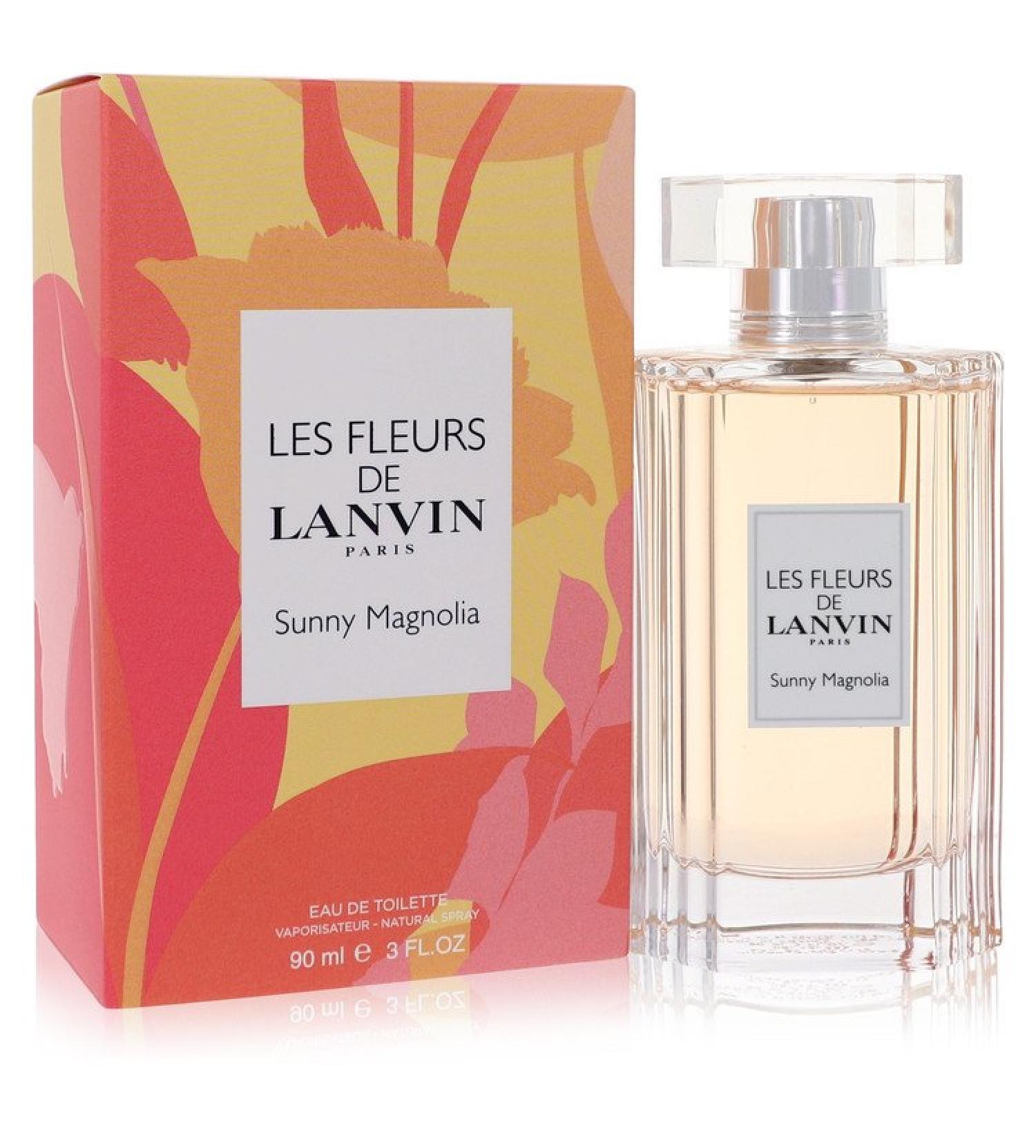 Les Fleurs De Lanvin Sunny Magnolia by Lanvin Eau De Toilette Spray 3 oz for Women