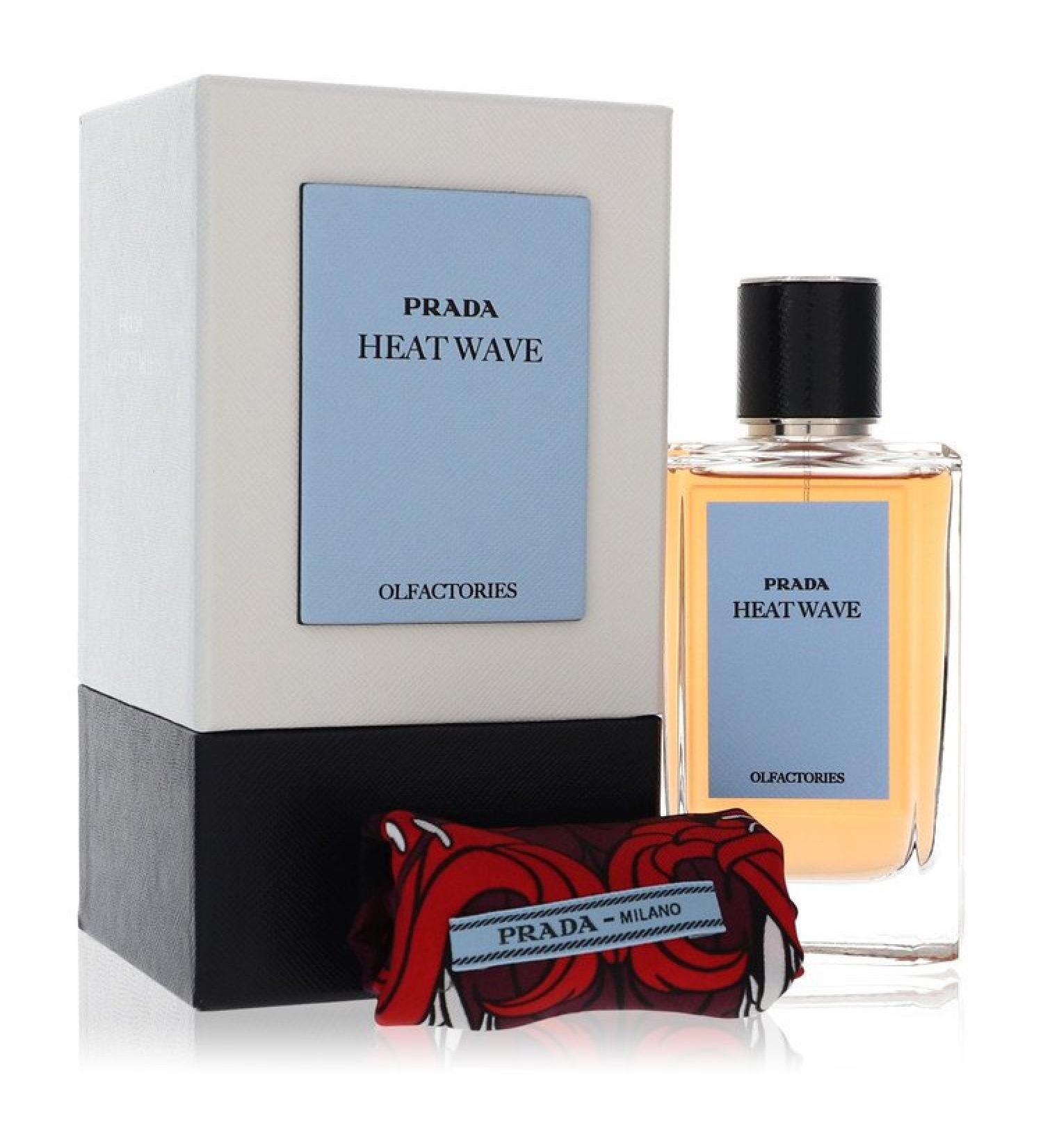 Prada Olfactories Heat Wave by Prada Eau De Parfum Spray with Gift Pouch (Unisex) 3.4 oz for Men