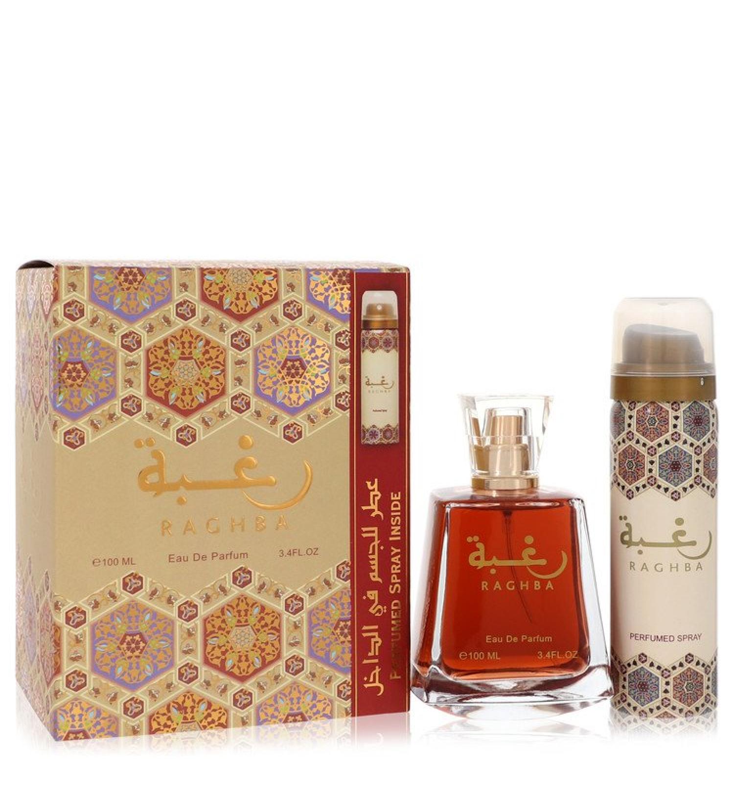 Lattafa Raghba by Lattafa Eau De Parfum Spray Plus 1.7 oz Deodorant Spray 3.4 oz for Men