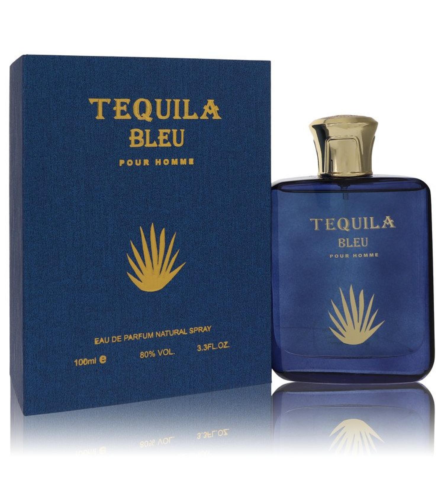 Tequila Pour Homme Bleu by Tequila Perfumes Eau De Parfum Spray 3.3 oz for Men