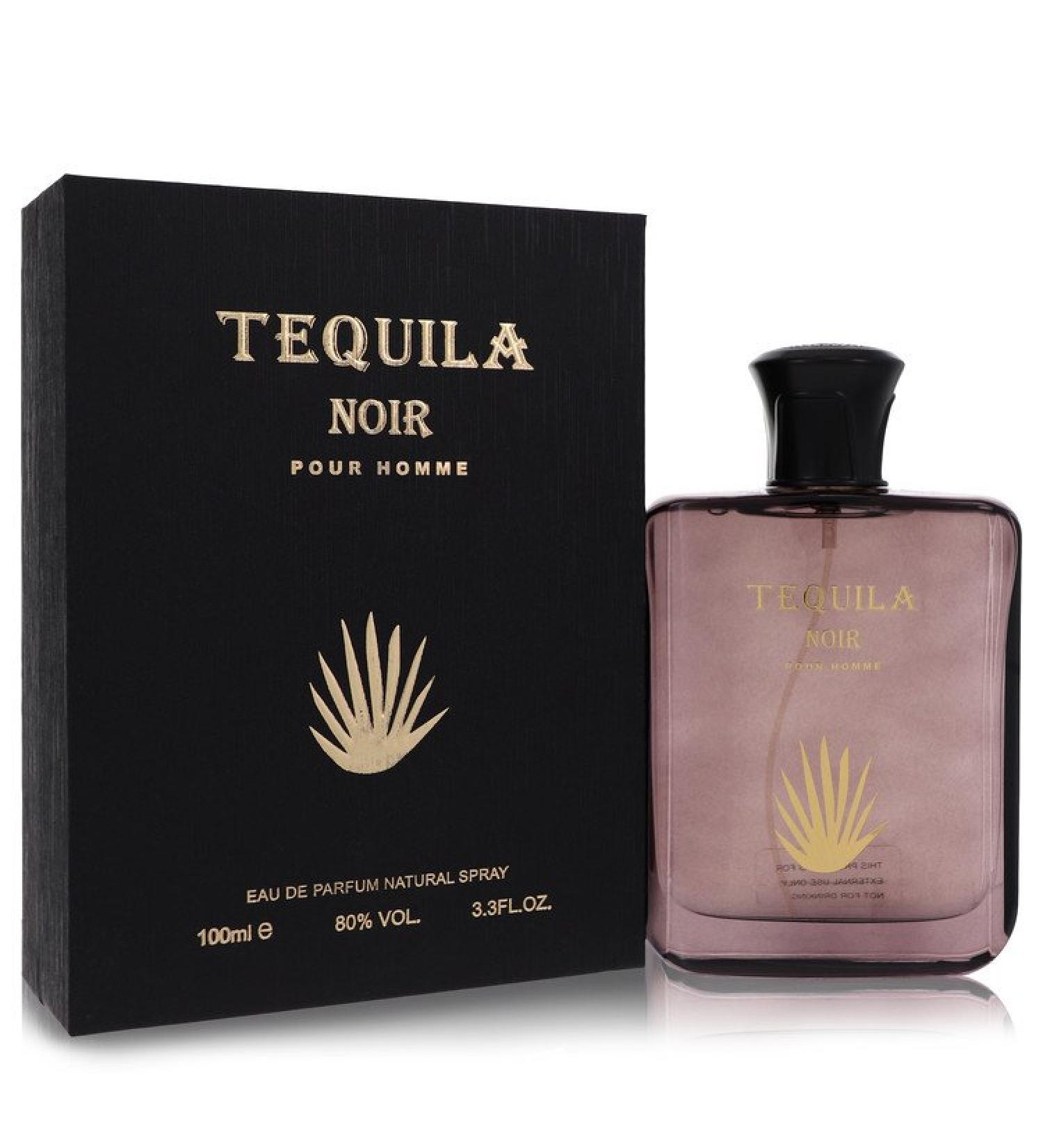 Tequila Pour Homme Noir by Tequila Perfumes Eau De Parfum Spray 3.3 oz for Men