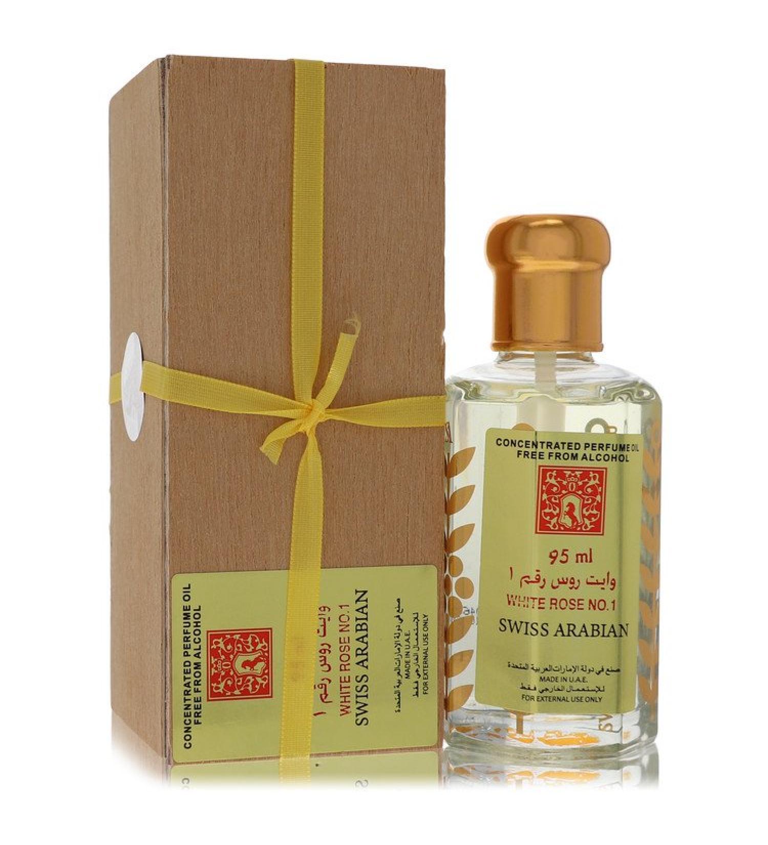 White Rose No 1 by Swiss Arabian Concentrated Perfume Oil Free From Alcohol (Unisex) 3.21 oz for Women