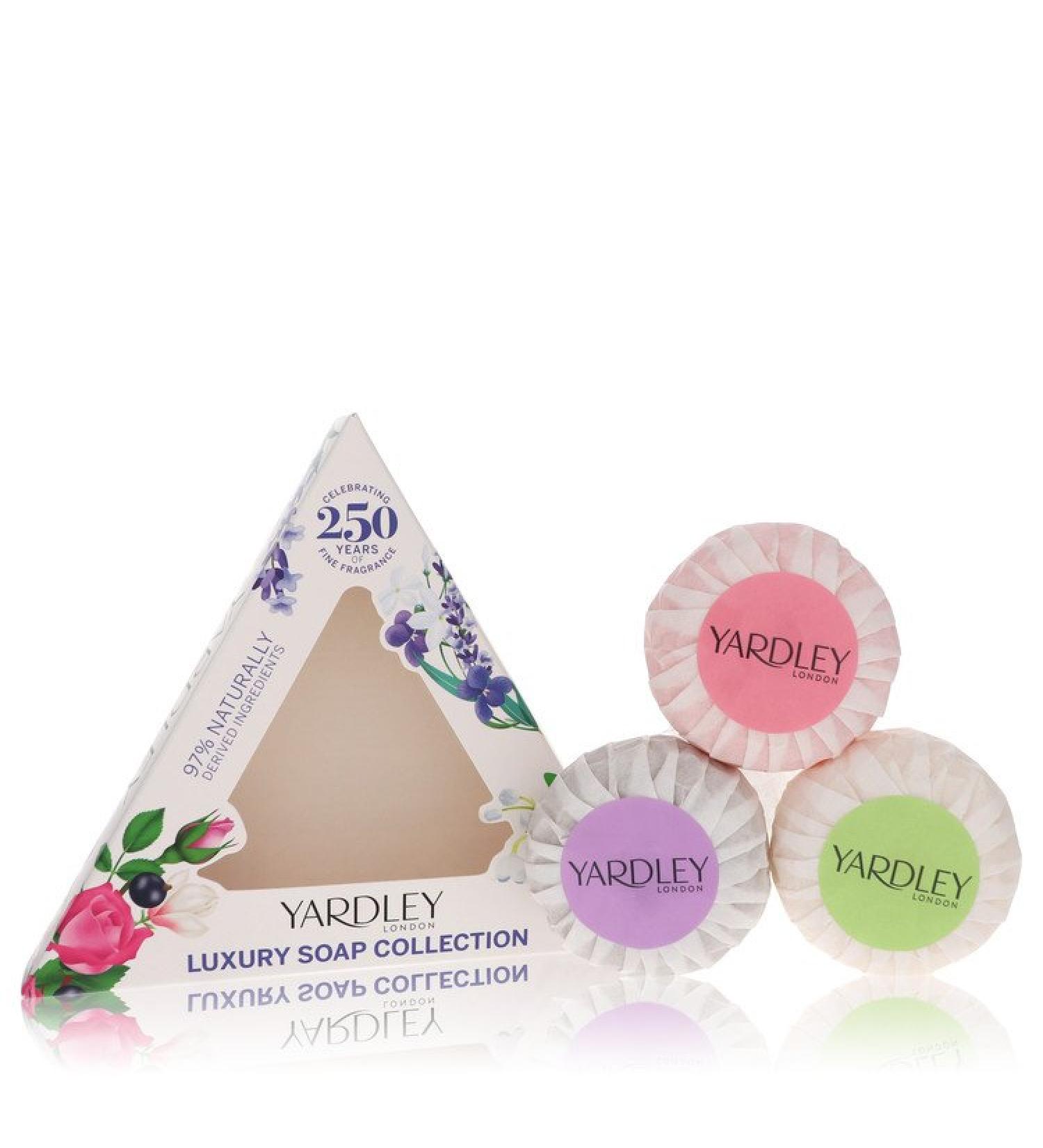 Yardley London Soaps by Yardley London English Rose + English Lavender + Lily Of The Valley Luxury Soaps 3 x 1.7 oz for Women