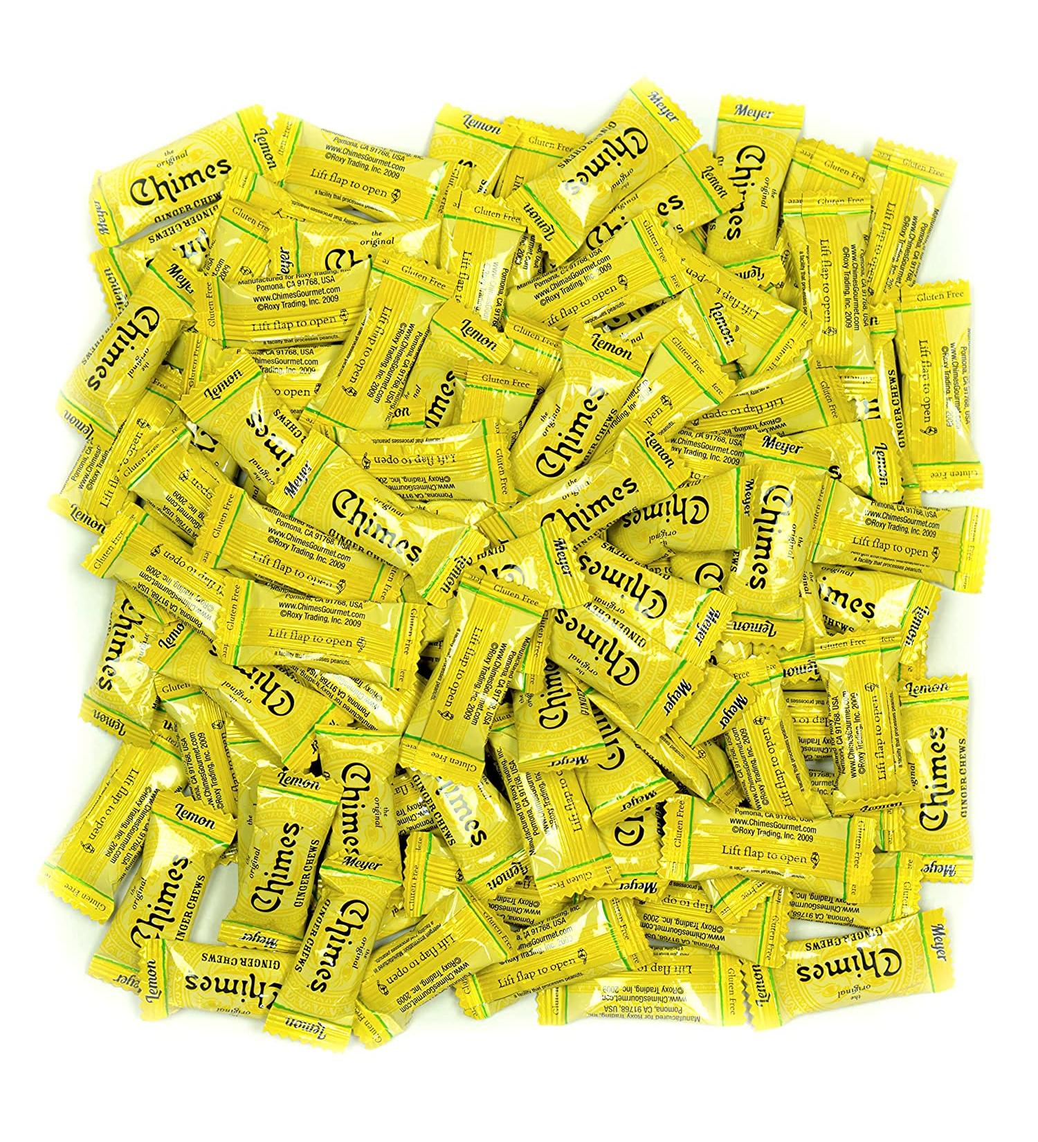 Chimes Meyer Lemon Ginger Chews Candy Bag - 1 Lbs