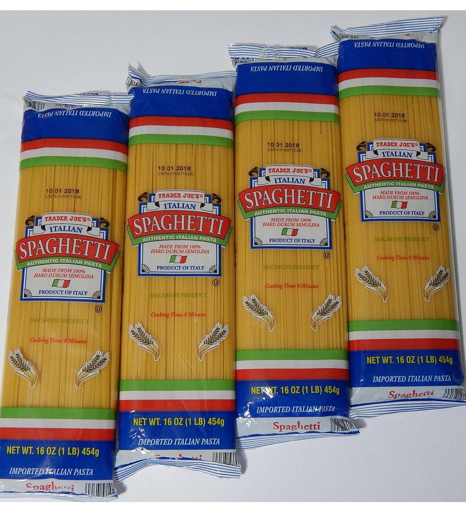 Trader Joe's Imported Italian Spaghetti Pasta 4-Pack - 4 Lb Total - Buy Online on GoSupps.com