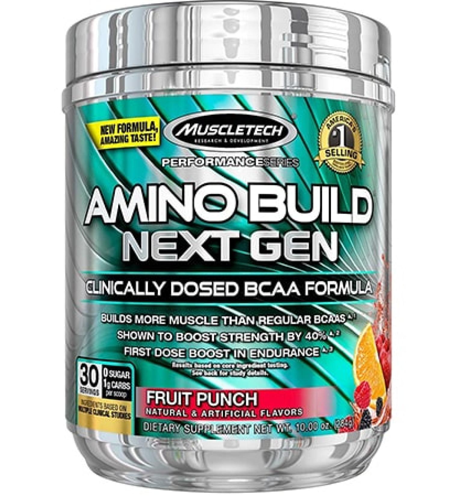 MuscleTech Amino Build Next Gen - Fruit Punch | 30 Servings | Enhanced Muscle Recovery - Buy Online on GoSupps.com