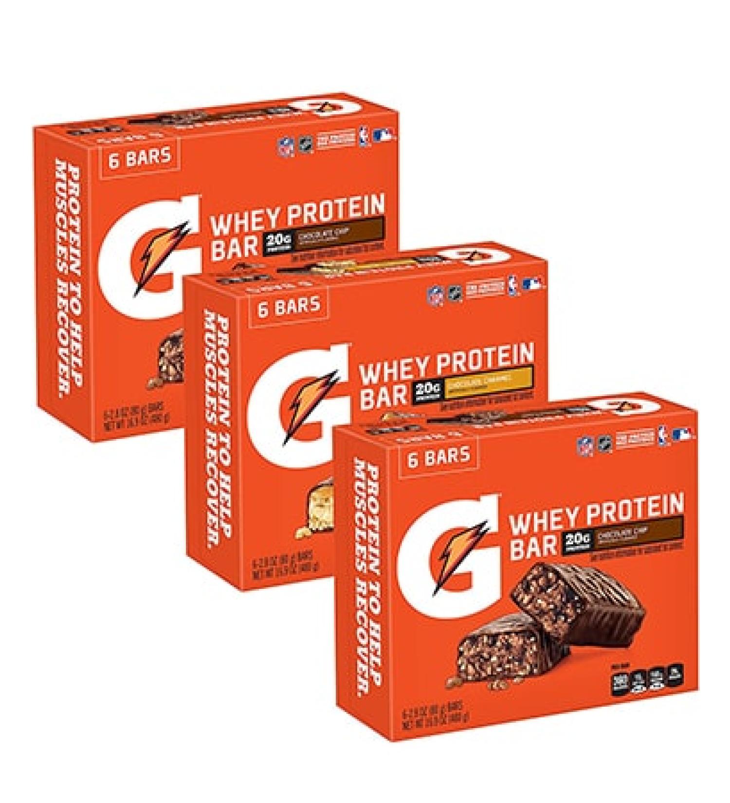 Gatorade Whey Protein Bars Variety Pack - 18 Count - High Protein Snacks - Buy Online on GoSupps.com