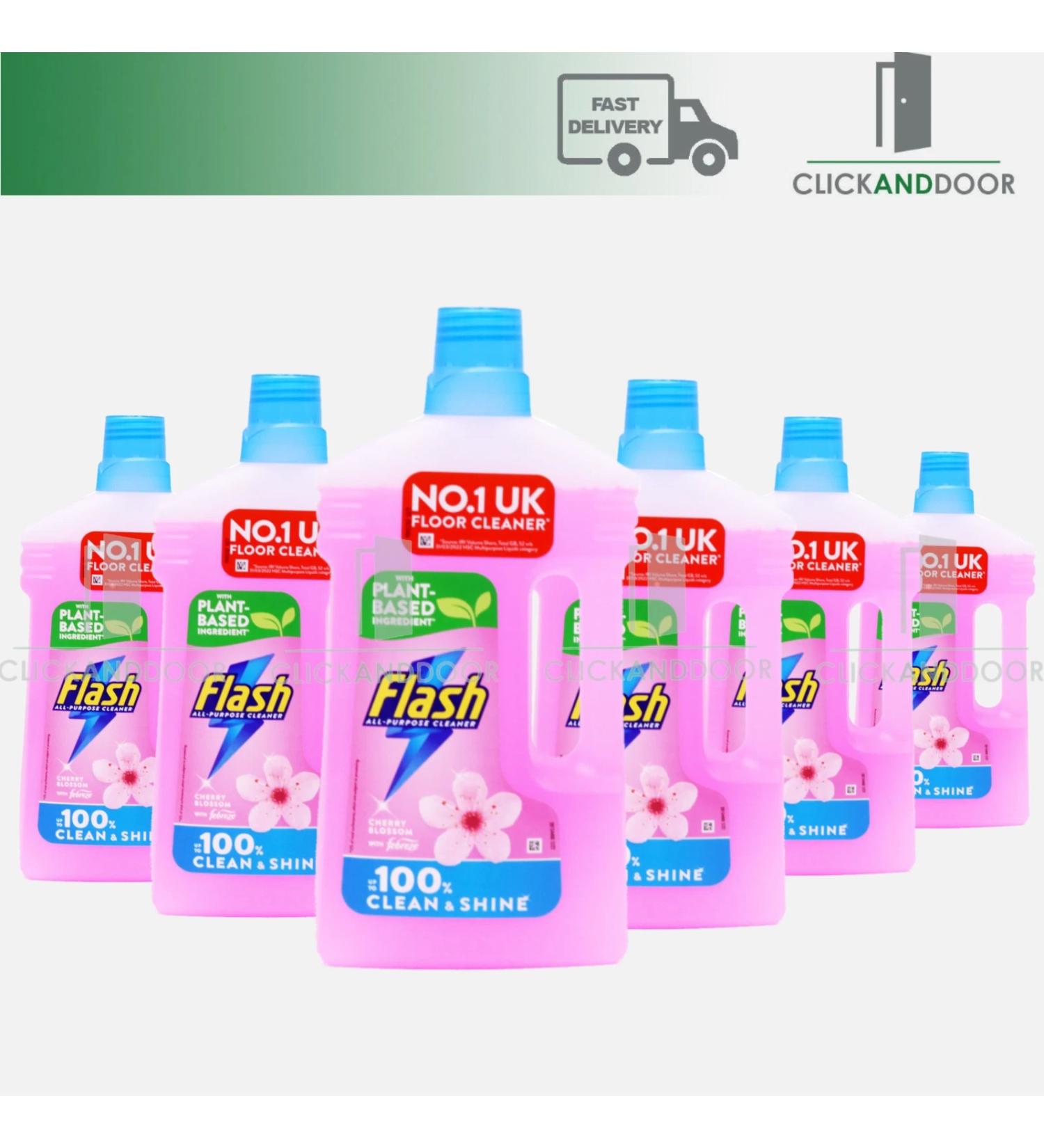 Flash All Purpose Impeccable Liquid Cleaner Surface Floor Bathroom Limescale - 6 x Cherry Blossom 950ml - Buy Online on GoSupps.com