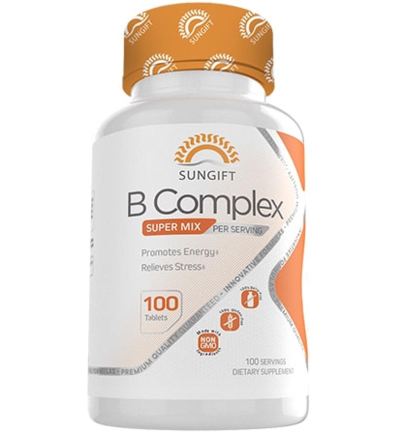 Sungift Nutrition B Complex - 100 Tablets | Essential Vitamin B Supplement - Buy Online on GoSupps.com