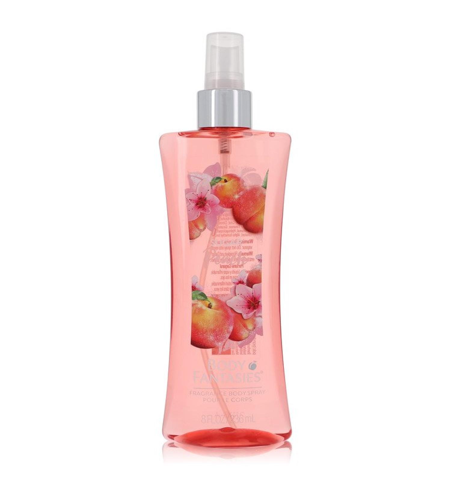 Body Fantasies Signature Sugar Peach by Parfums De Coeur Body Spray 8 oz for Women