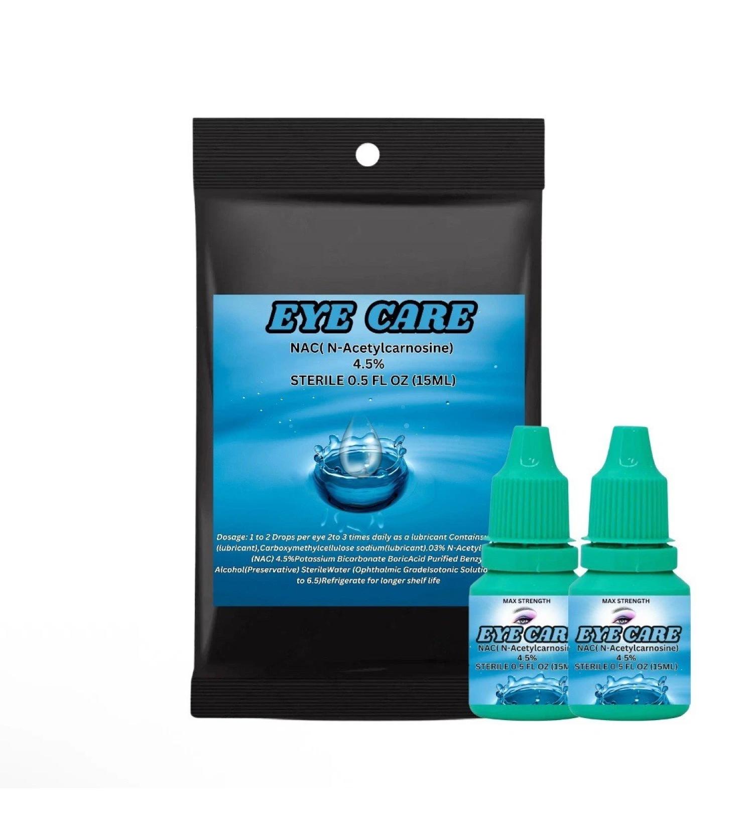 Cataract Eye Drops with 4.5% NAC, N-Acetylcarnosine 15ml Vial 2 pack! - Buy Online on GoSupps.com