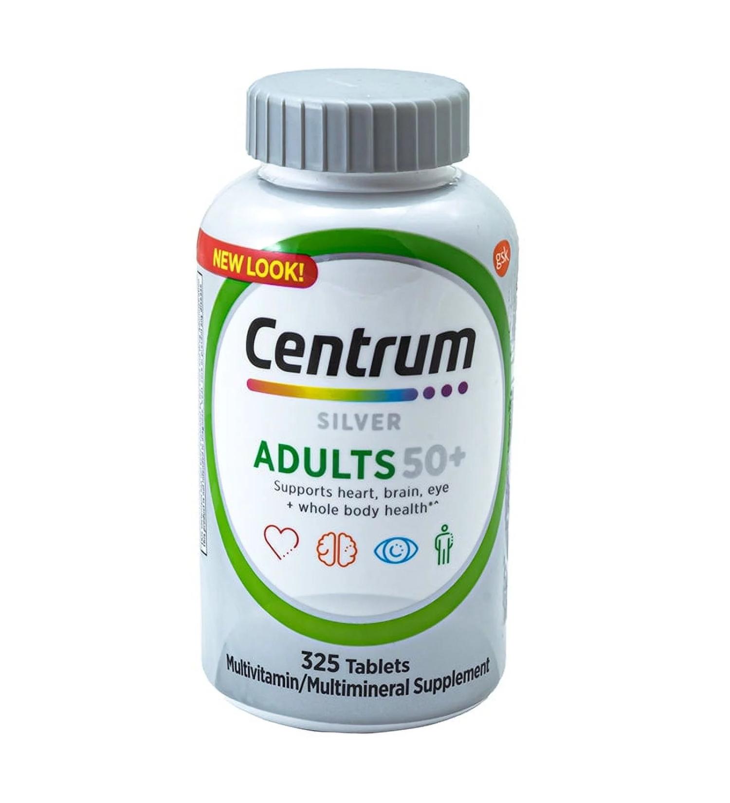 Centrum Silver Adults 50+ Multivitamins - 325 ct. | Essential Nutrition for 50+ Men & Women - Buy Online on GoSupps.com