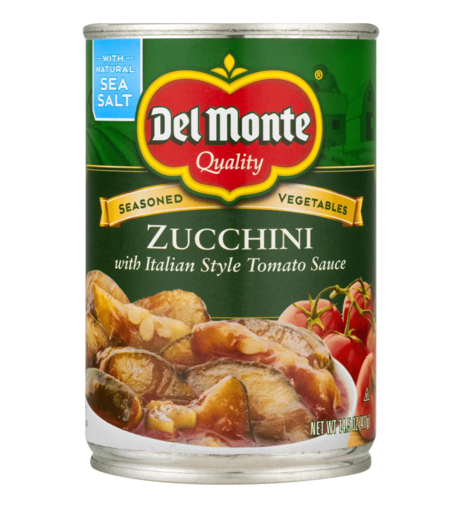 Del Monte Canned Zucchini in Tomato Sauce - 14.5 Oz Can | Premium Quality 100% Real Ingredients - Buy Online on GoSupps.com