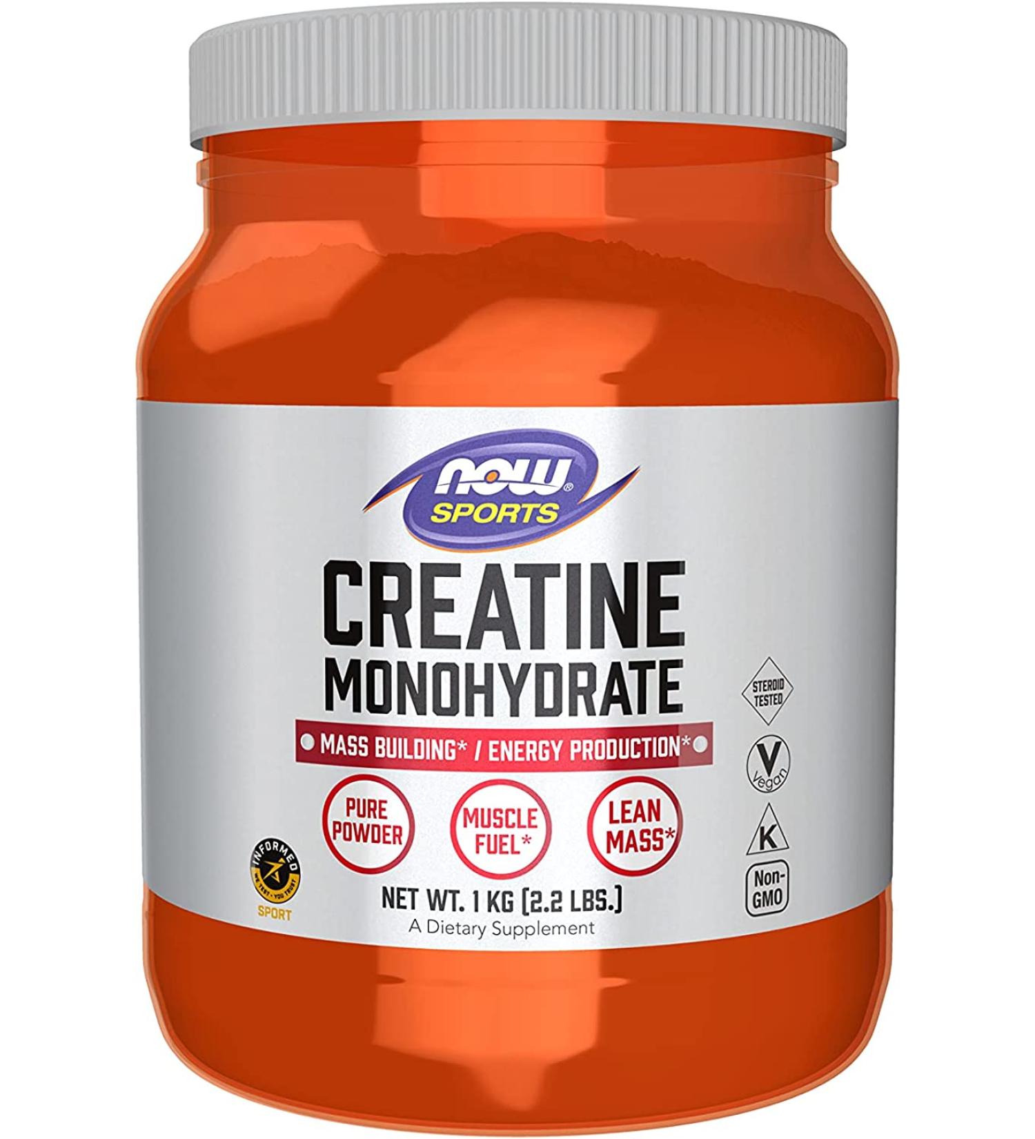 Now Foods Sports Creatine Monohydrate Pure Powder 2.2 Lbs. (1 kg)