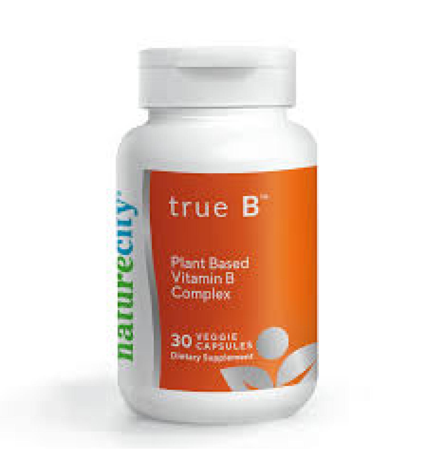 NatureCity True-B Plant Based Vitamin B-Complex 30 Vegan Capsules - Whole Food Sources - Buy Online on GoSupps.com