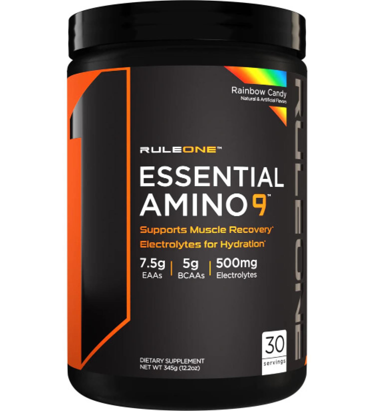 Rule 1 R1 Essential Amino 9 - 30 Servings Rainbow Candy