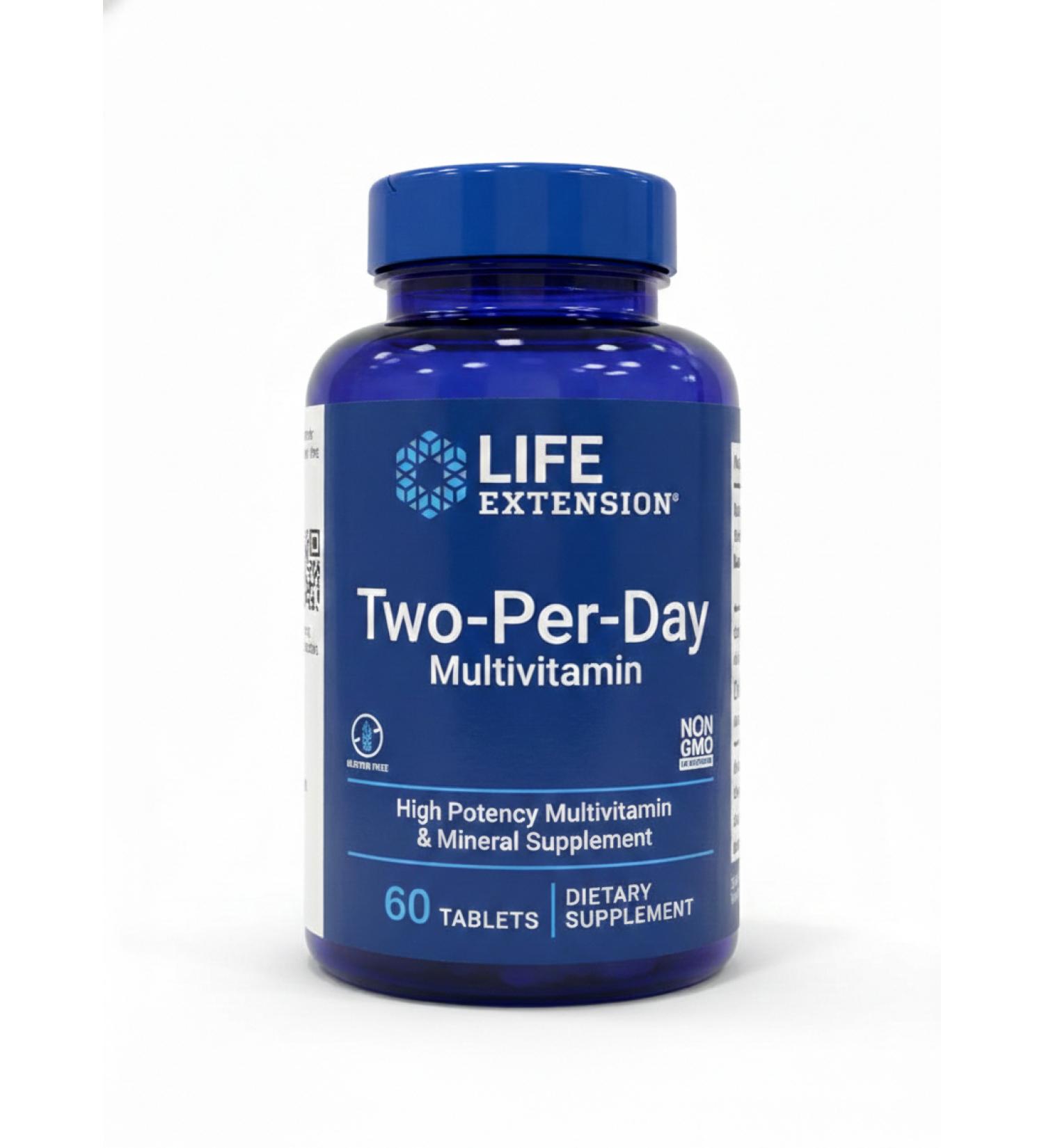 Life Extension Two-Per-Day Multivitamin Tablets - 60 Count for Optimal Health - Buy Online on GoSupps.com