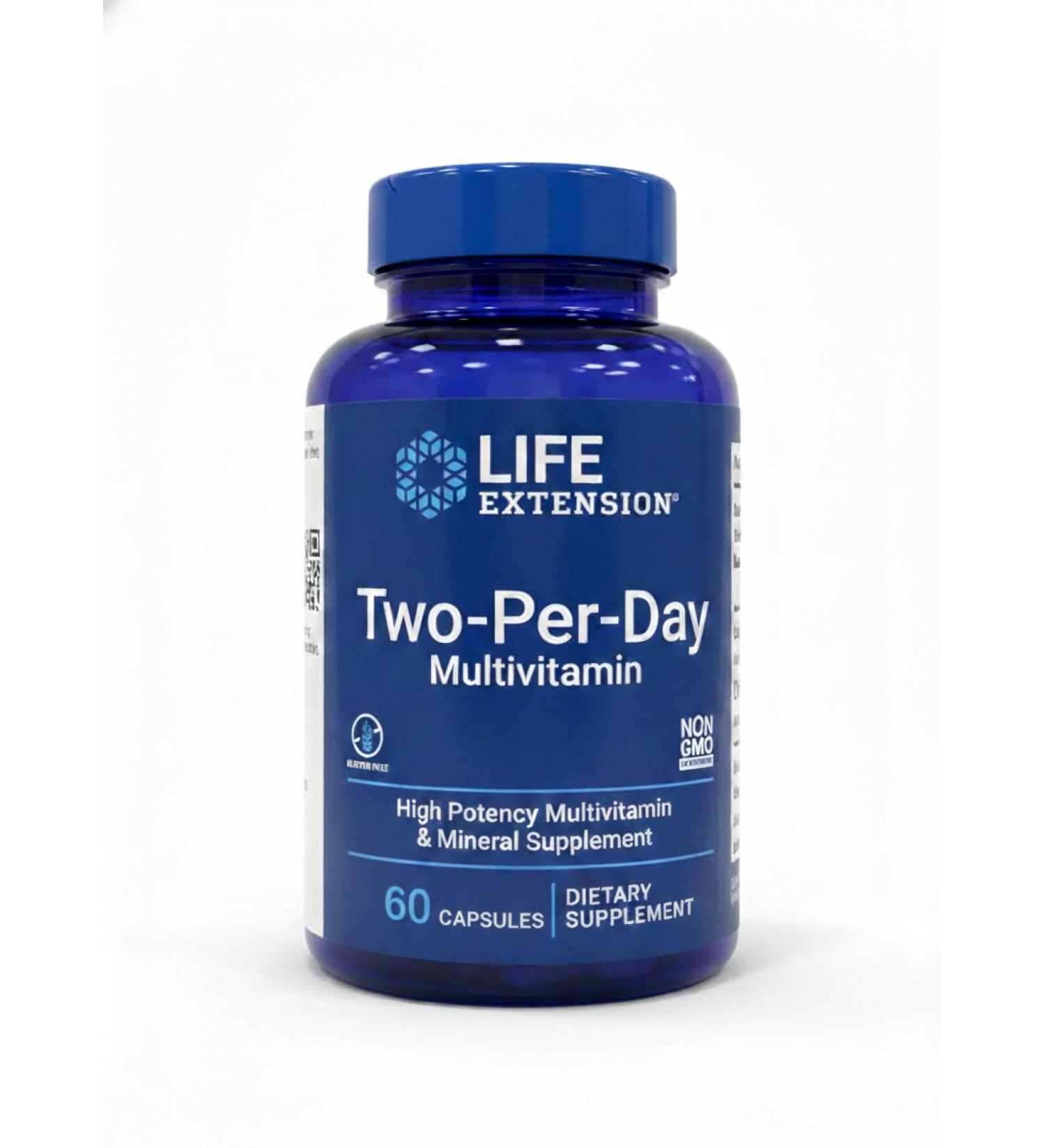Life Extension Two-Per-Day Capsules - 60 Multivitamin Capsules for Daily Nutritional Support - Buy Online on GoSupps.com