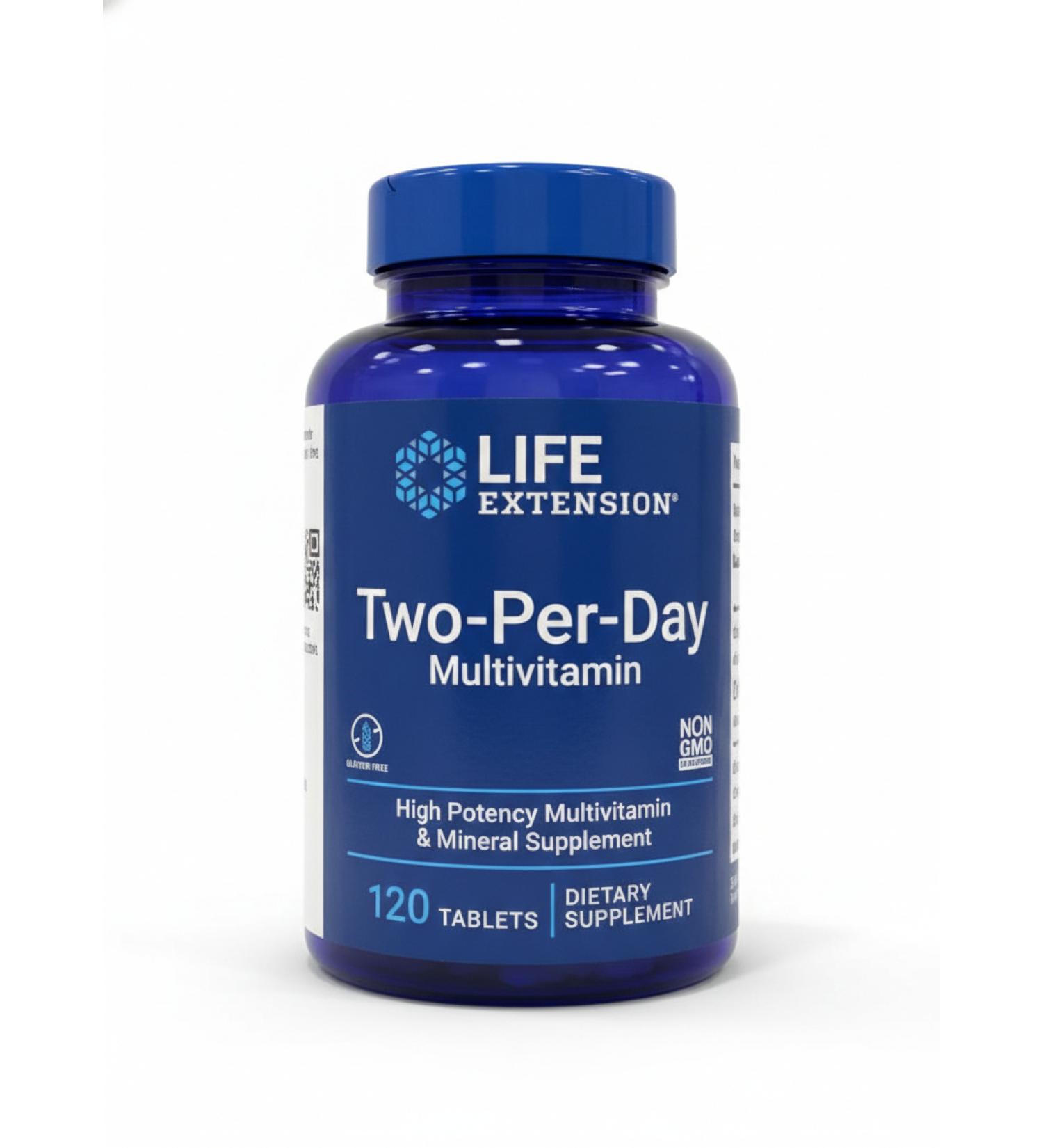 Life Extension Two-Per-Day Tablets - 120 Count | Complete Multivitamin Formula - Buy Online on GoSupps.com
