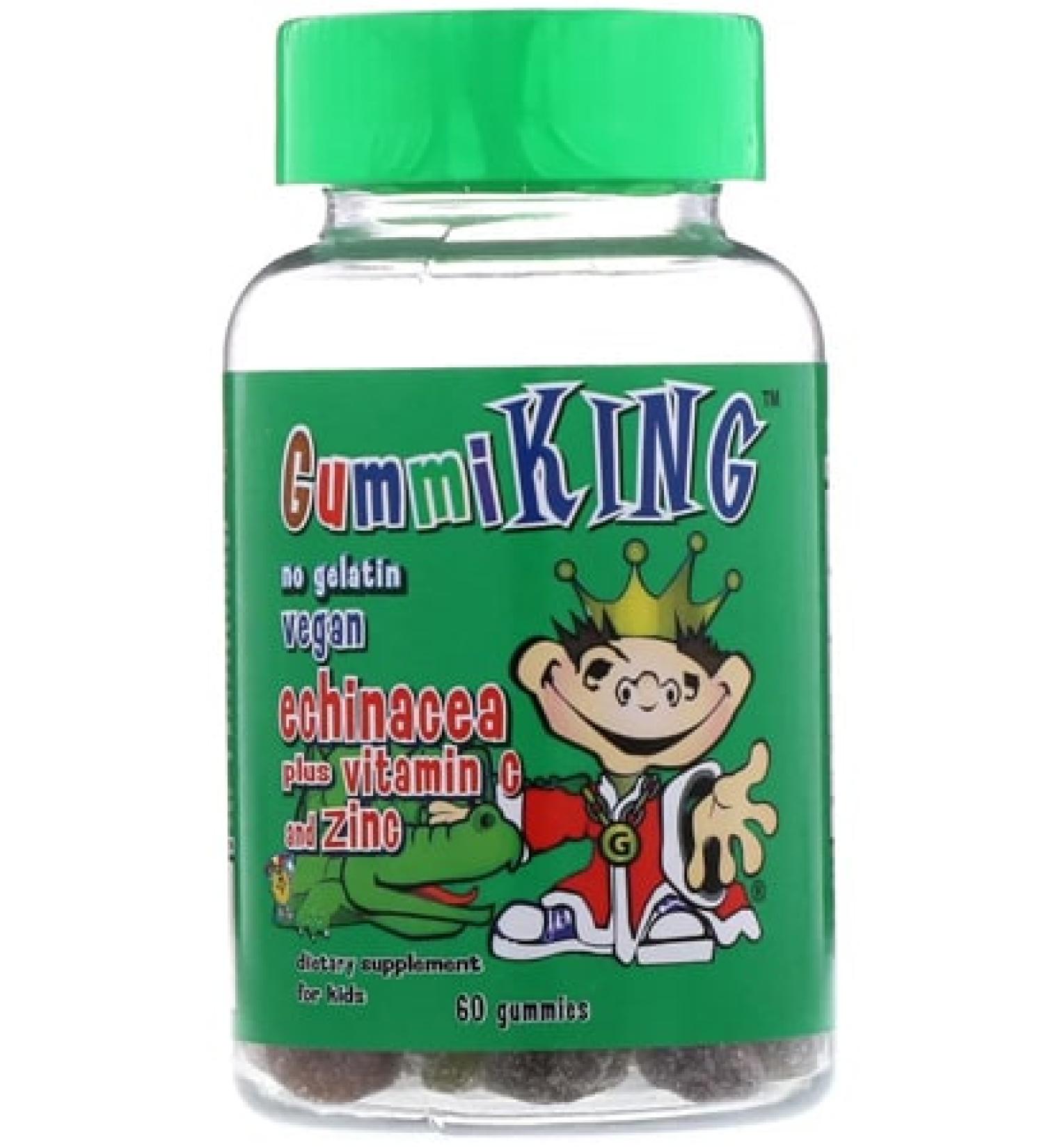 GummiKing Echinacea Plus Vitamin C & Zinc for Kids - 60 Gummy Vitamins - Buy Online on GoSupps.com