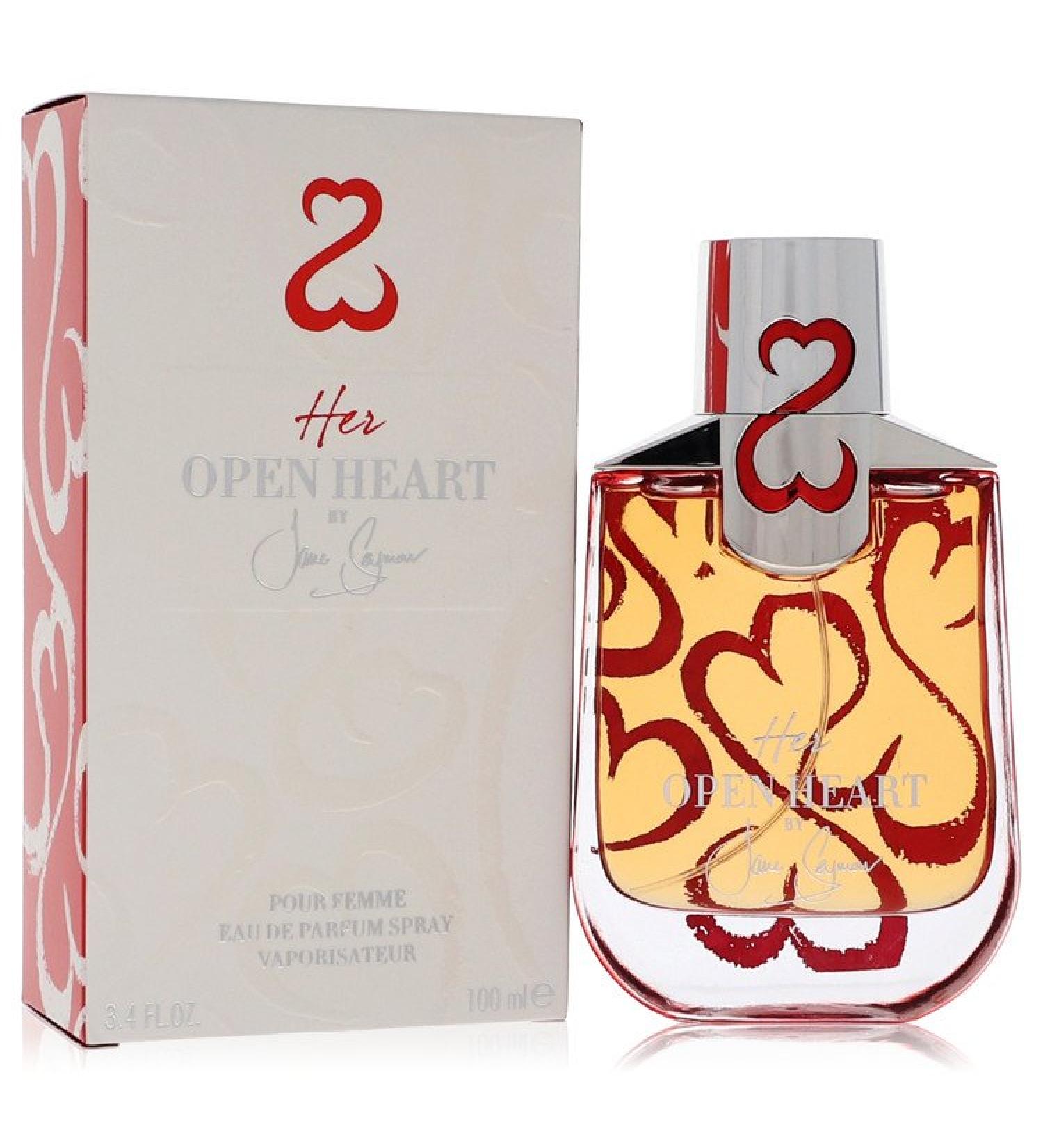 Her Open Heart by Jane Seymour Eau De Parfum Spray with Free Jewelry Roll 3.4 oz for Women