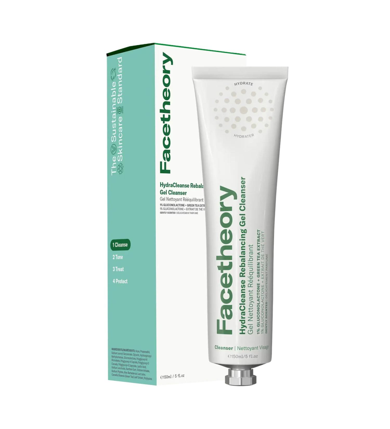 Facetheory Freshening Face Wash C4 - Foaming Green Tea Cleanser 4.7oz | Dry Skin, Aloe, Vegan | UK Made - Buy Online on GoSupps.com
