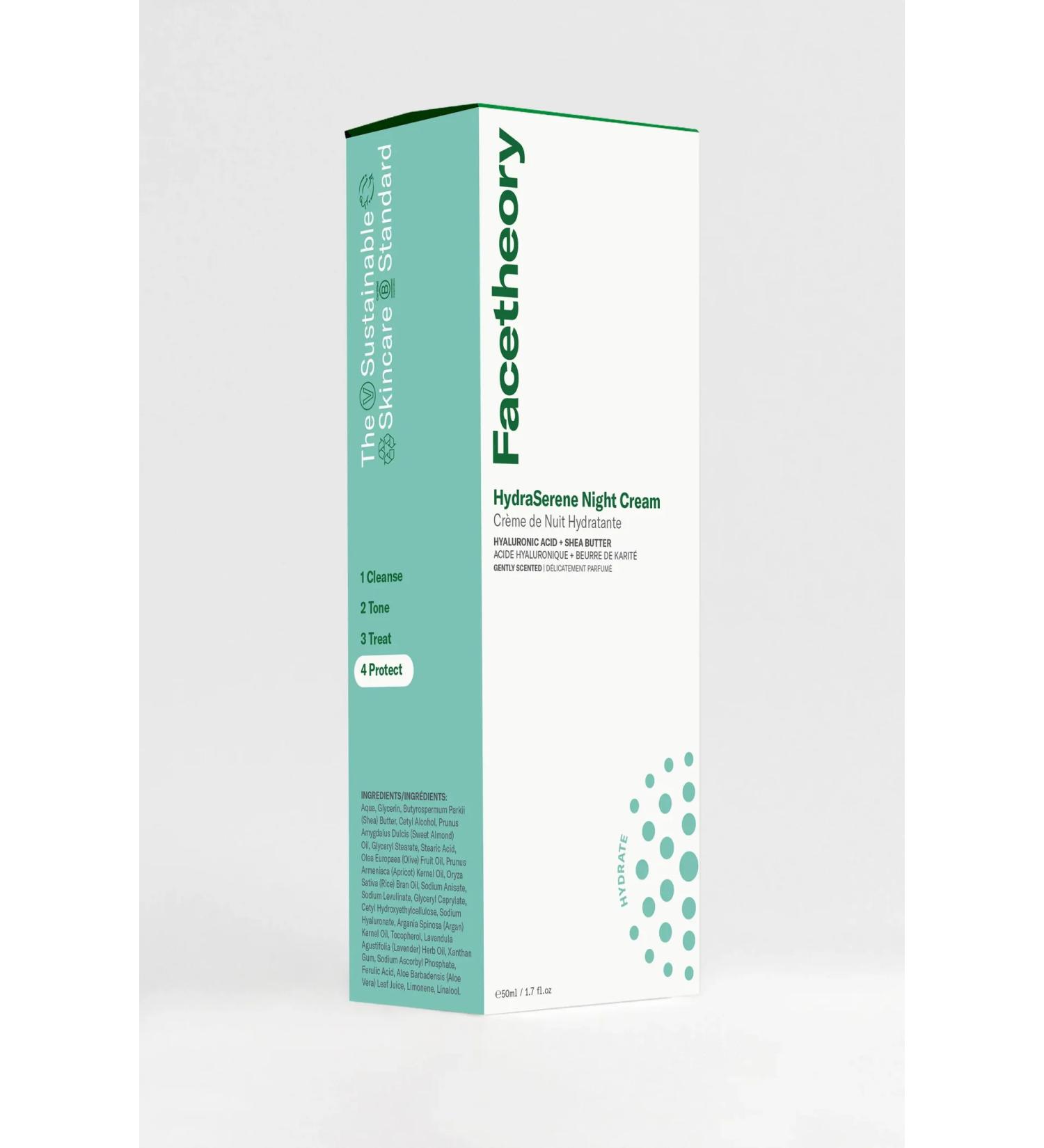 Facetheory Relaxing Night Cream M10 50ml - Hydrating Vegan Face Moisturizer | Made in the UK | Cruelty-Free Formula | Scented Night Retain Moisture - Buy Online on GoSupps.com