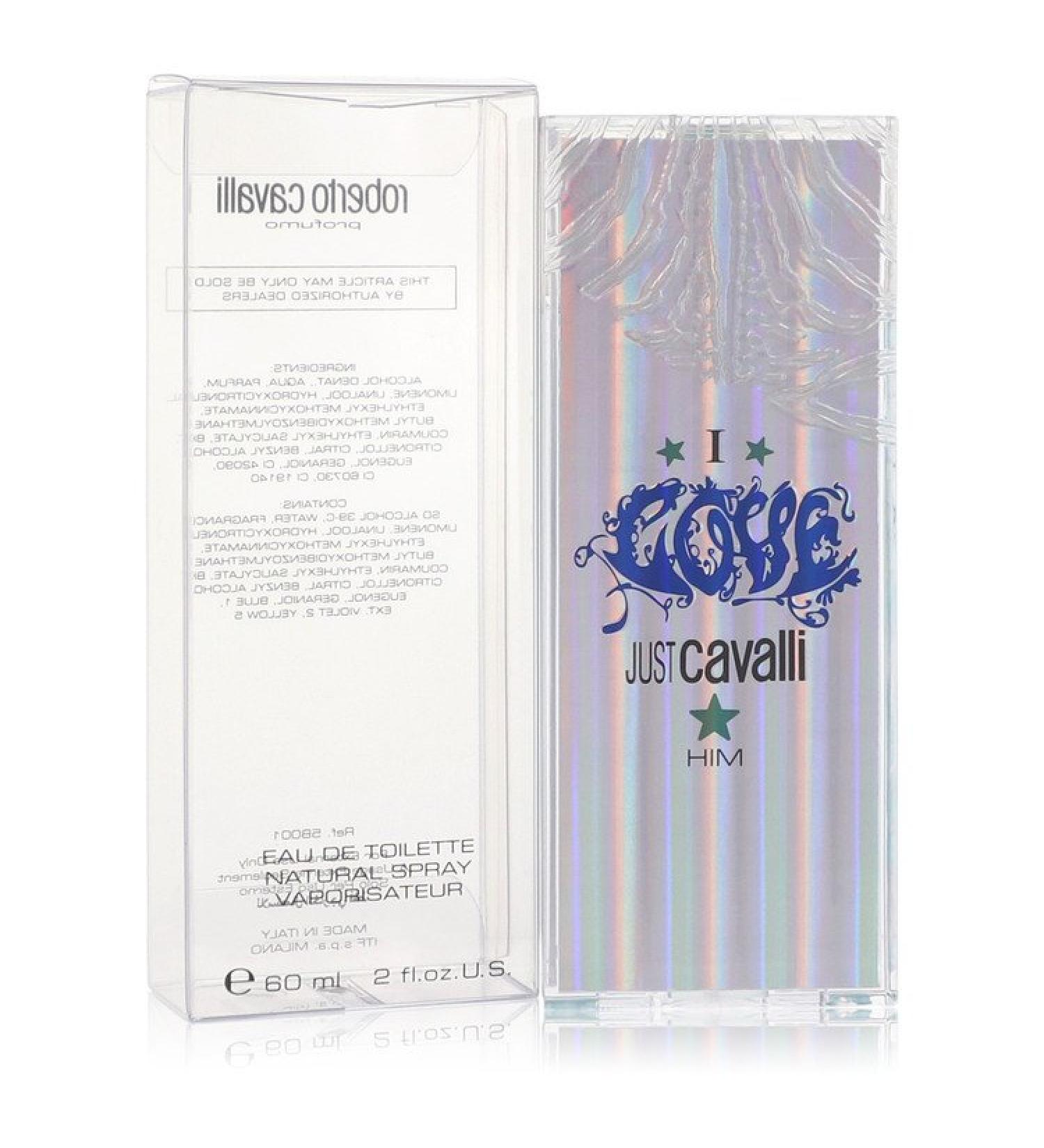 I love him by Roberto Cavalli Eau De Toilette Spray 2 oz for Men