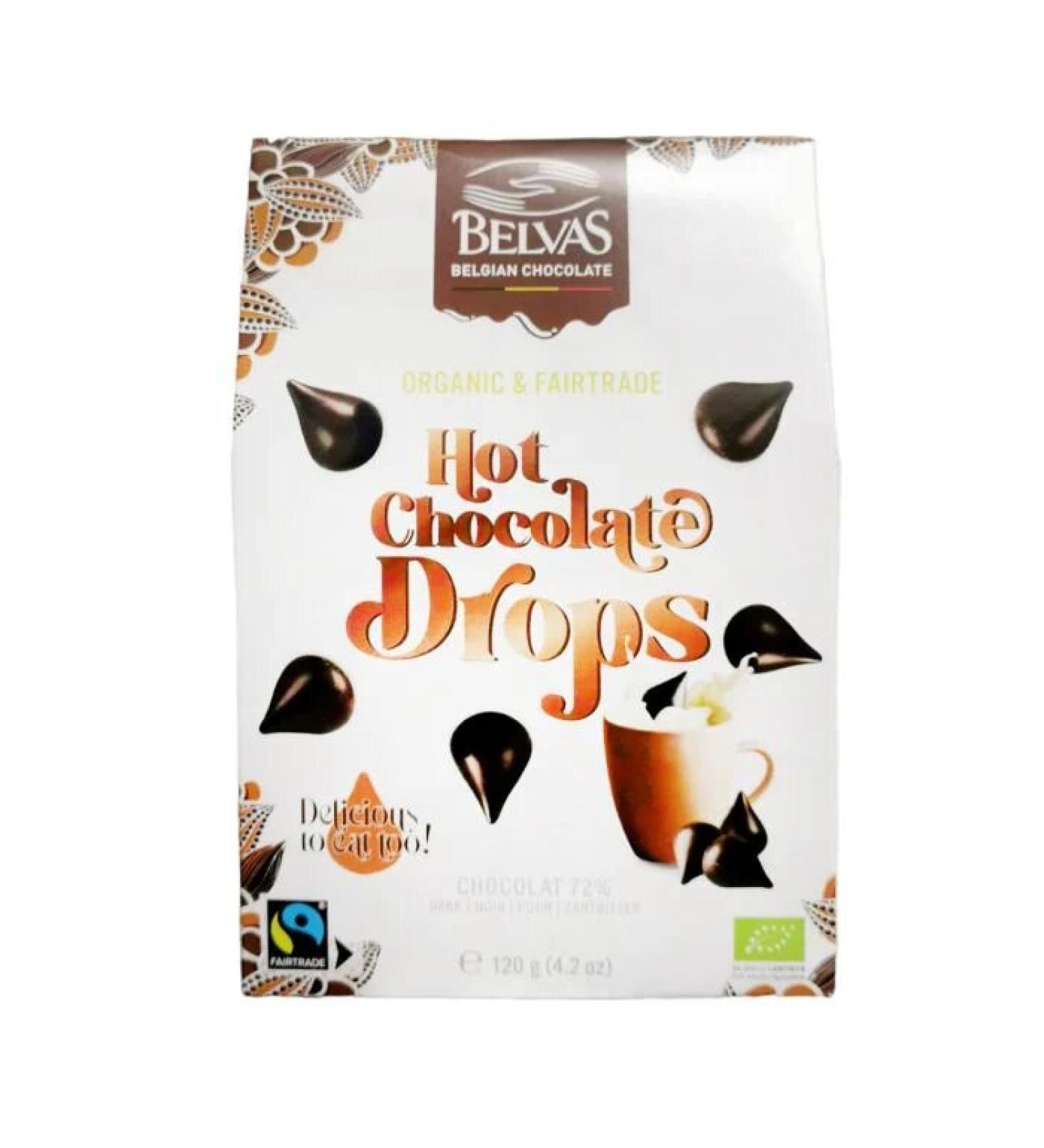 Belvas Organic Belgian Hot Chocolate Drops 120g