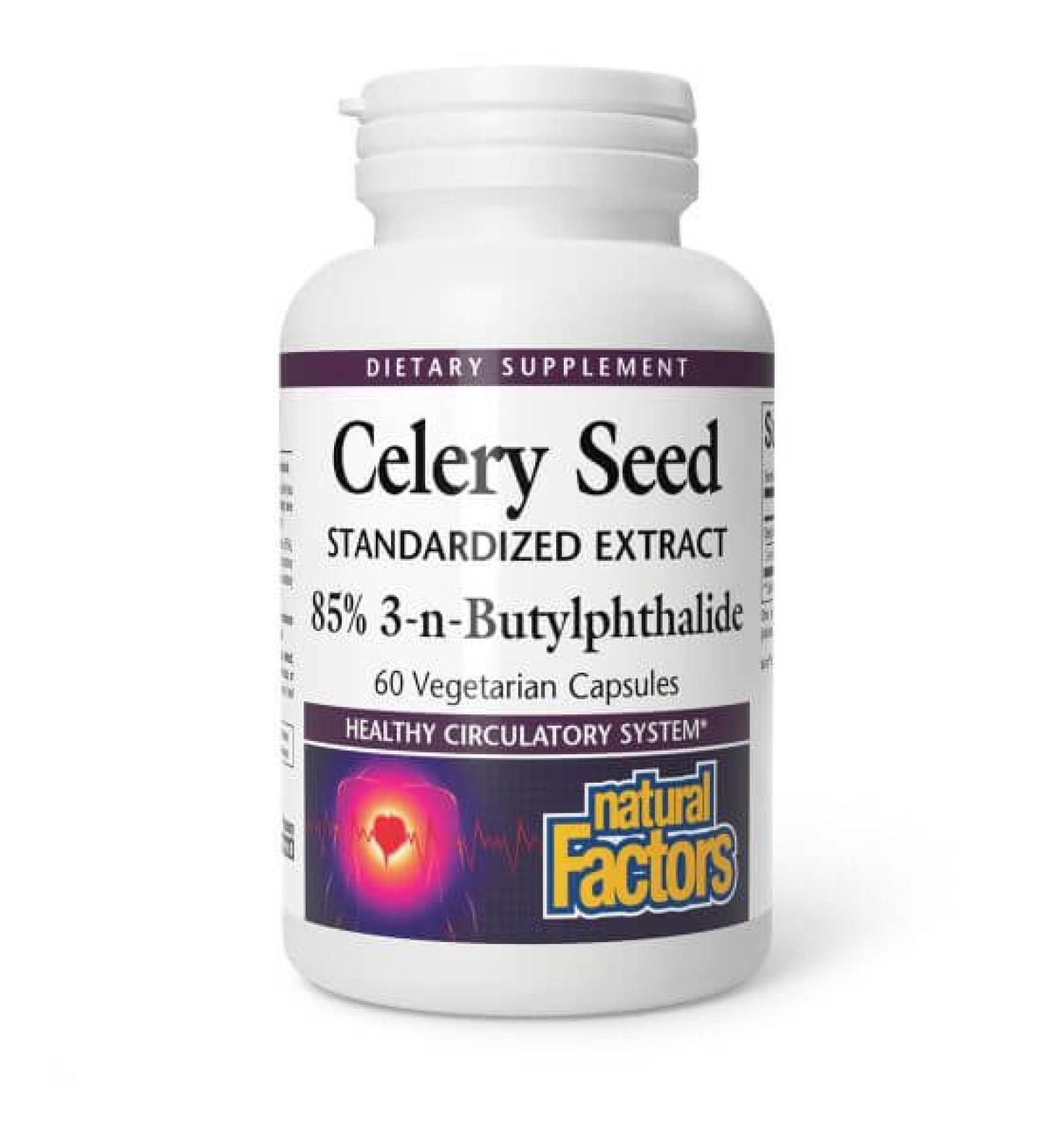 Natural Factors Celery Seed Standardized Extract 60 Vegetarian Capsules