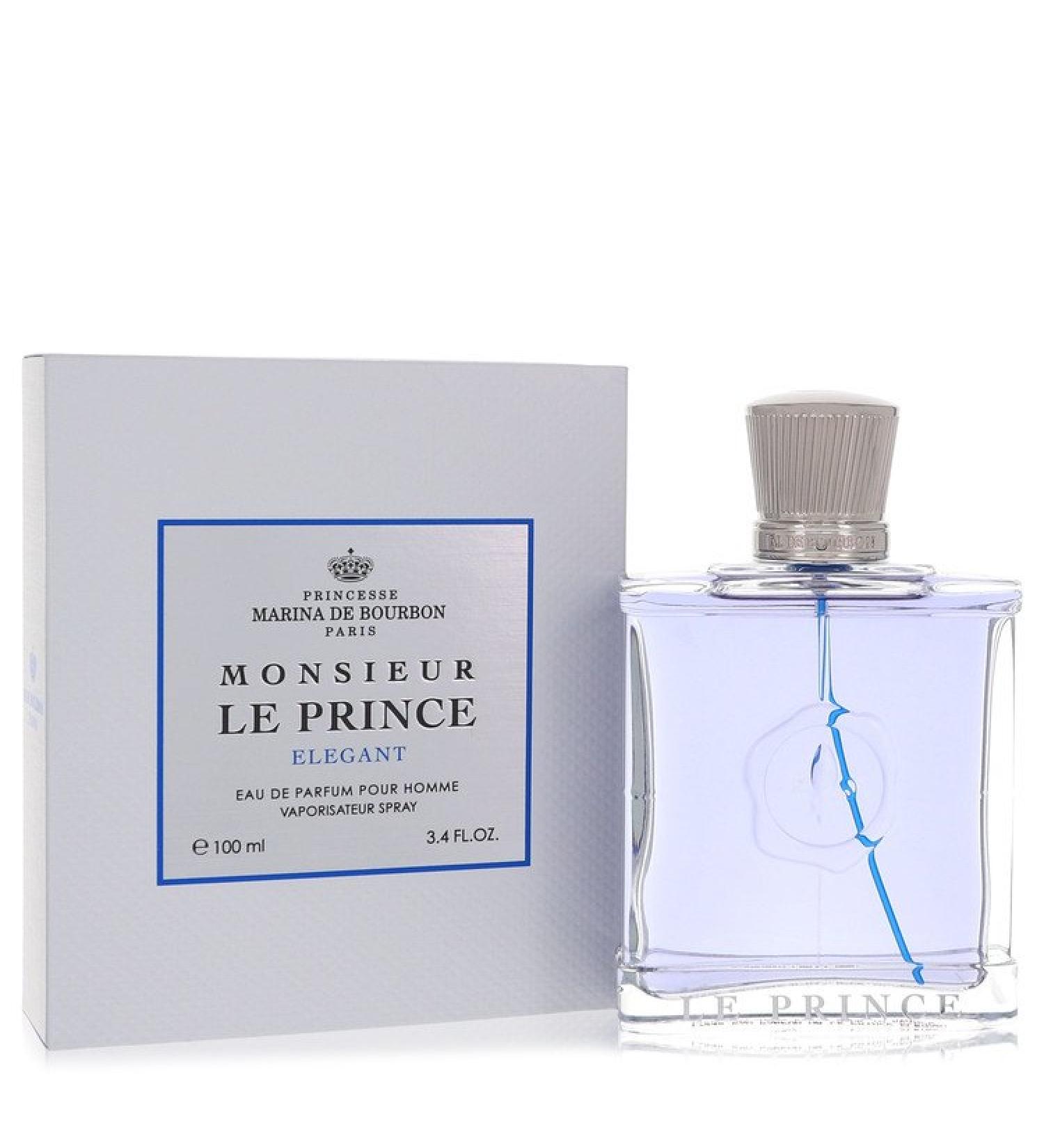 Monsieur Le Prince Elegant by Marina De Bourbon Eau De Parfum Spray 3.4 oz for Men