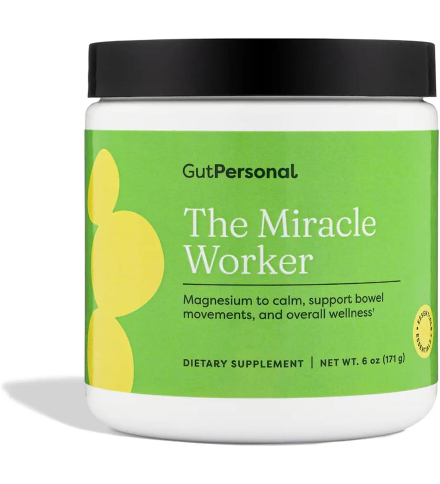 Miracle Worker Magnesium Powder Supplement - Reduce Stress, Muscle Cramps, Improve Sleep & Regularity - Strawberry Flavor - 30 Servings - Buy Online on GoSupps.com