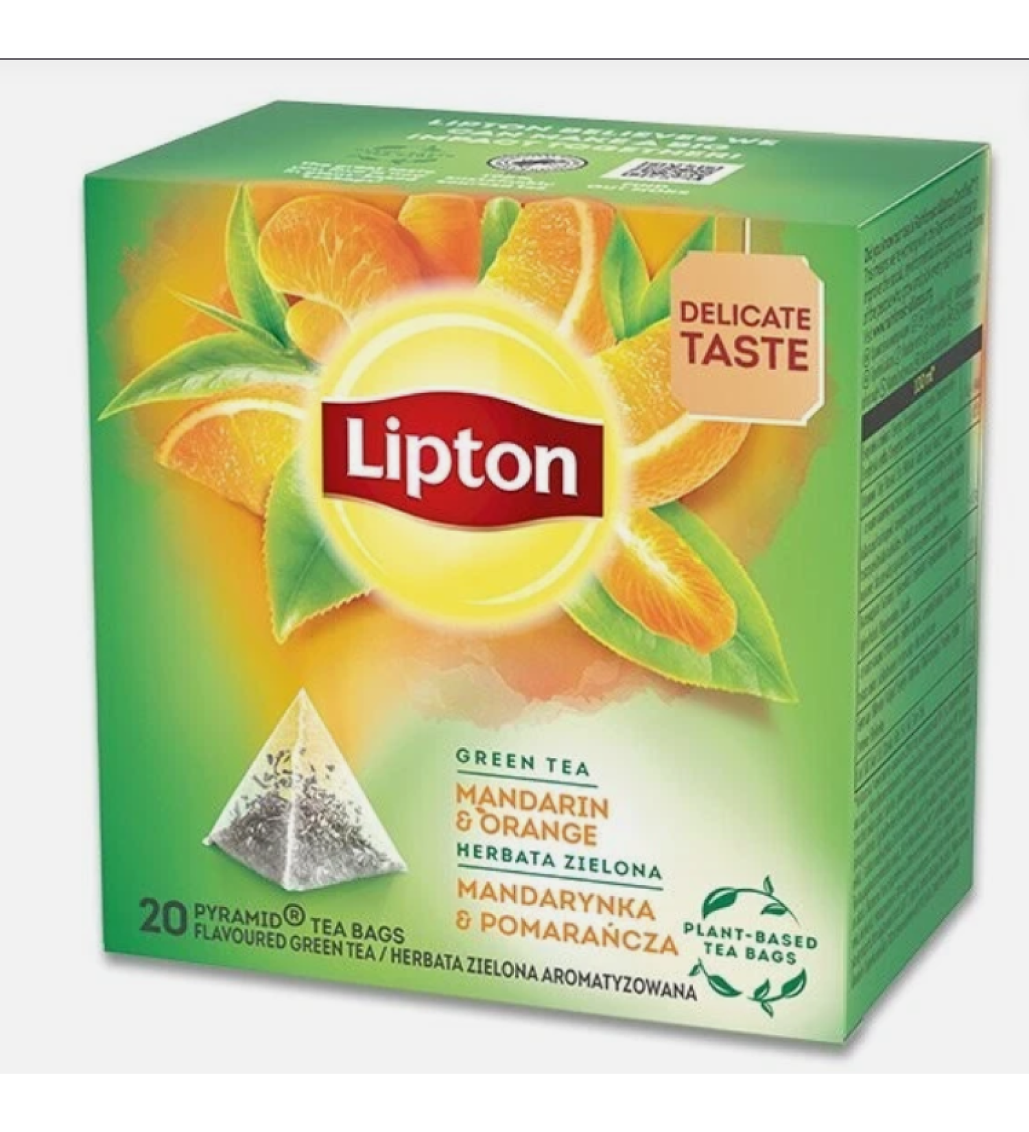 Lipton Green Tea Mandarin Orange 20 Sachets 36g - Pack of 3 - Buy Online on GoSupps.com