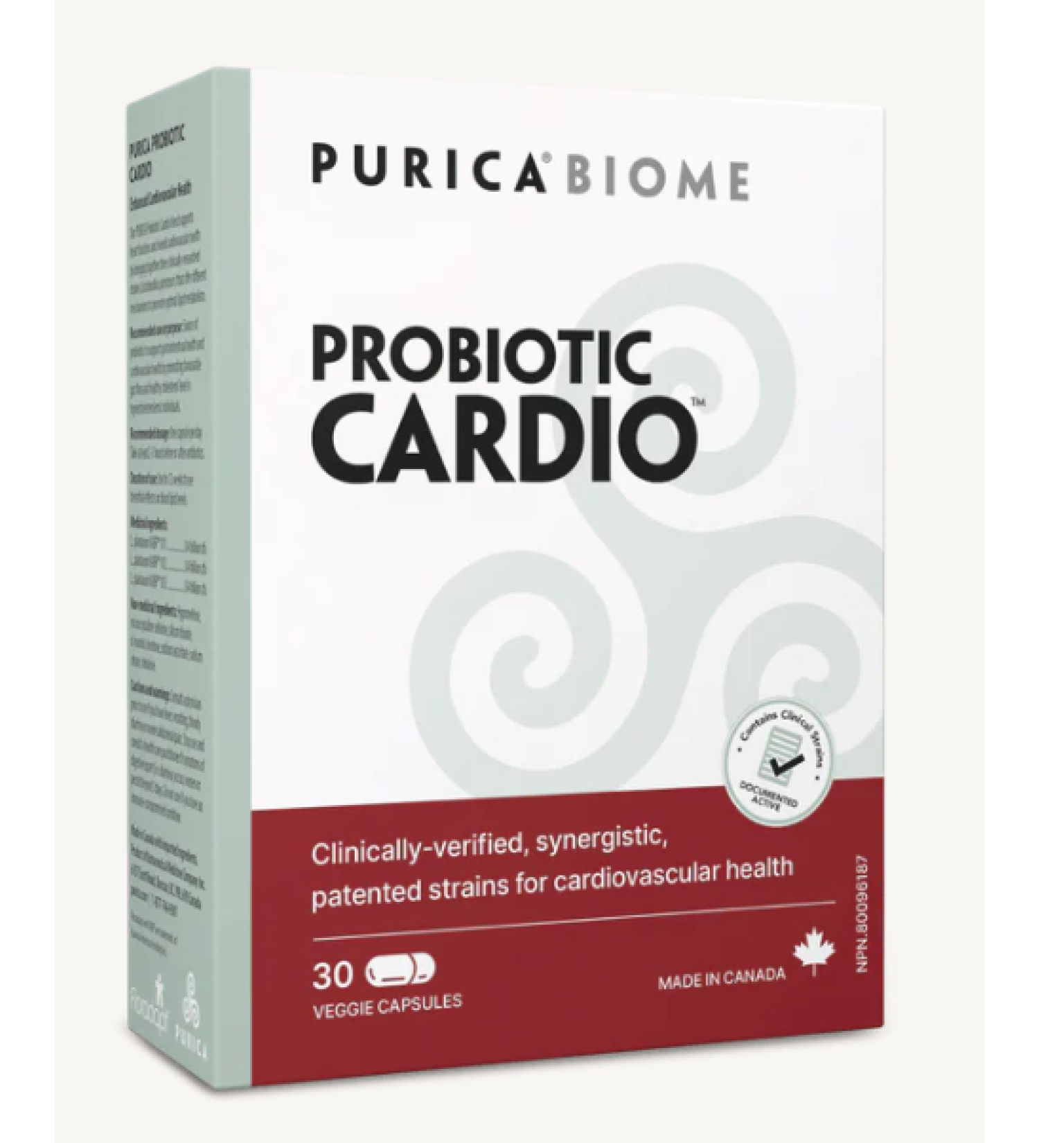 PURICA Probiotic Cardio Formula 30 Vegan Capsules - Digestive Balance & Immune System Boost - Dietary Supplement for Men & Women