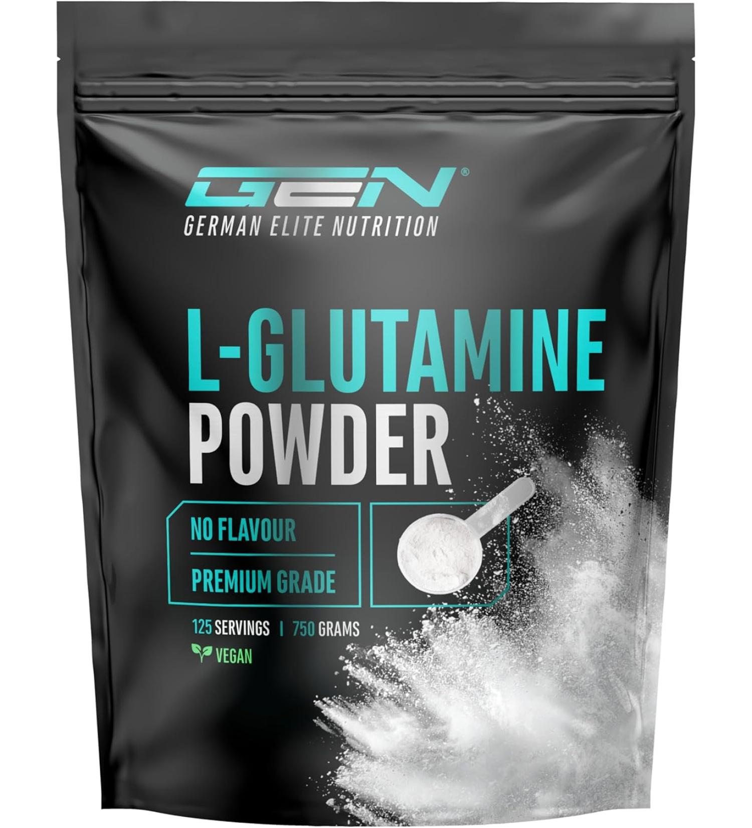 Premium L-Glutamine Powder 750g | 100% Micronized Amino Acid | Vegan & Lab-Tested | Neutral Flavor - High Dose - Buy Online on GoSupps.com