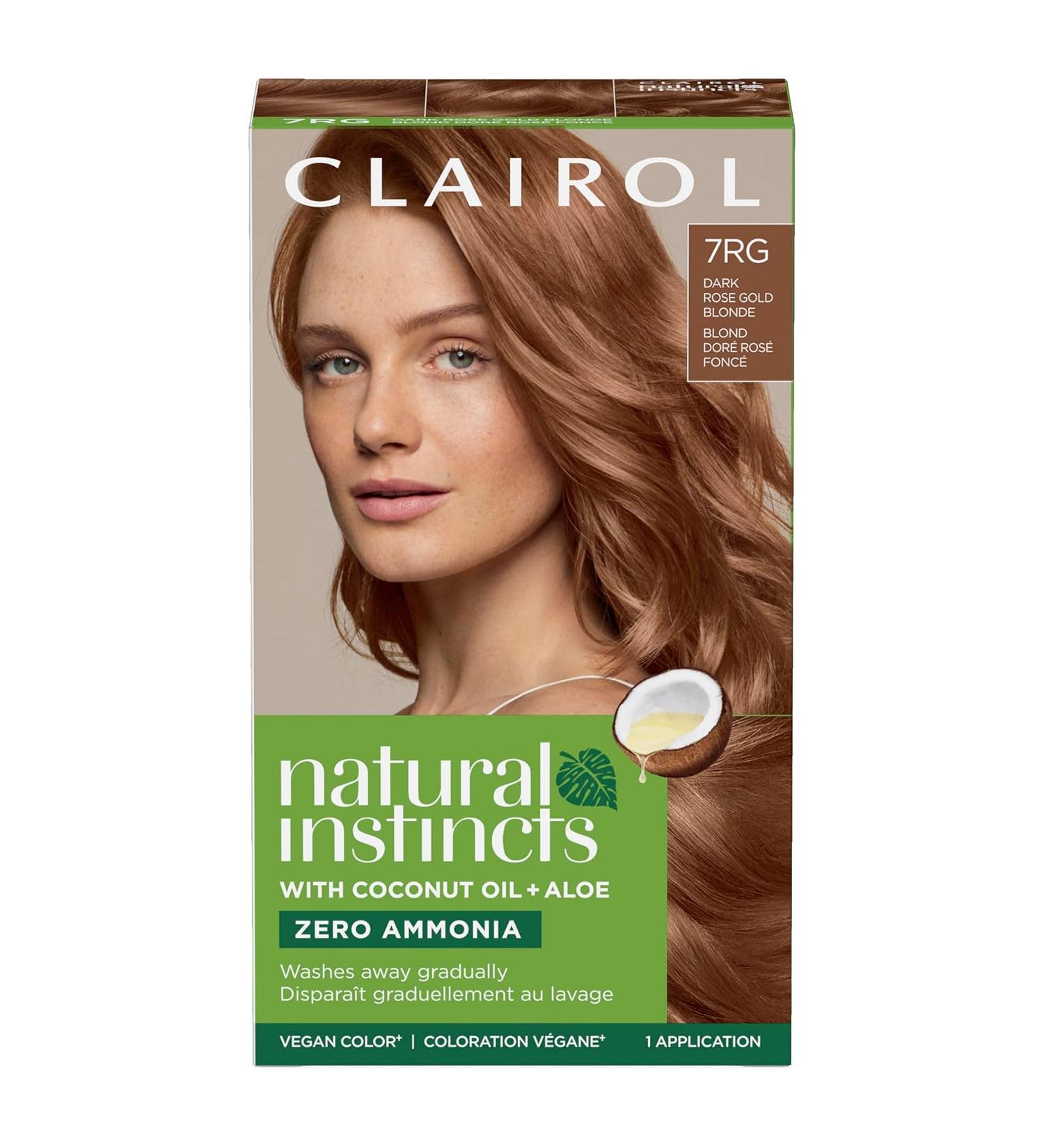 Clairol Natural Instincts 7RG Dark Rose Gold Blonde Hair Dye - 5.85 Fl Oz (Pack of 1) - Buy Online on GoSupps.com