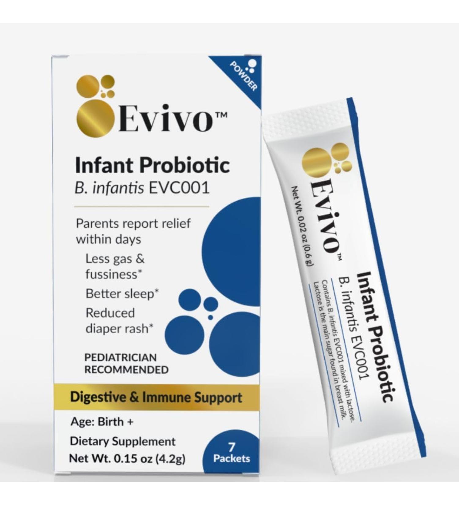  Evivo® Infant Probiotic Powder - 8 Billion CFUs in each packet - 7 packets per carton -  intended for babies (0-36 months) - Buy Online on GoSupps.com
