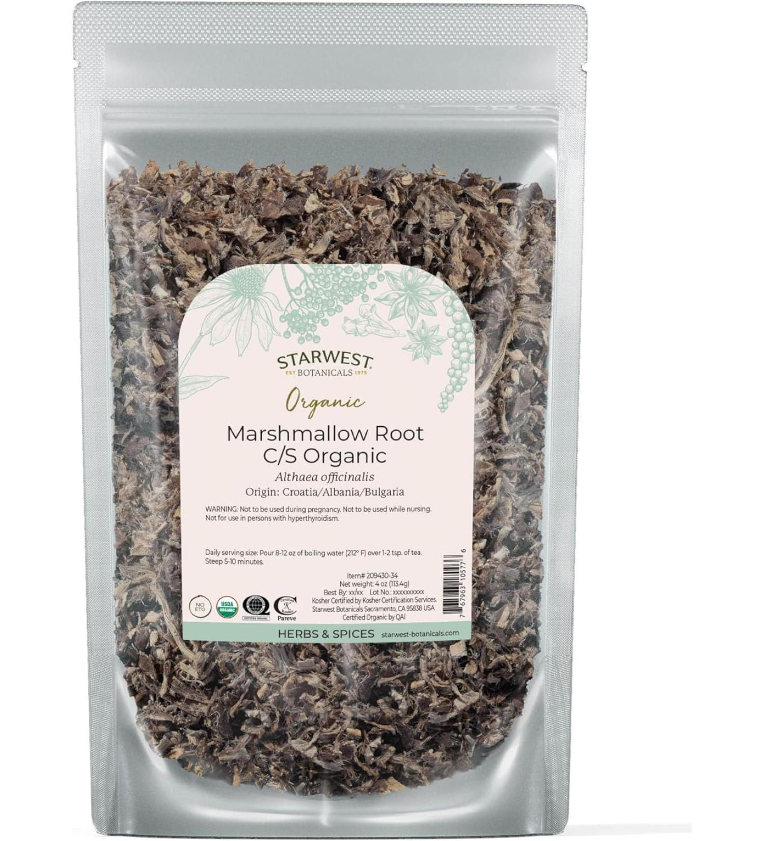 Starwest Botanicals Organic Marshmallow Root - 4 Oz.