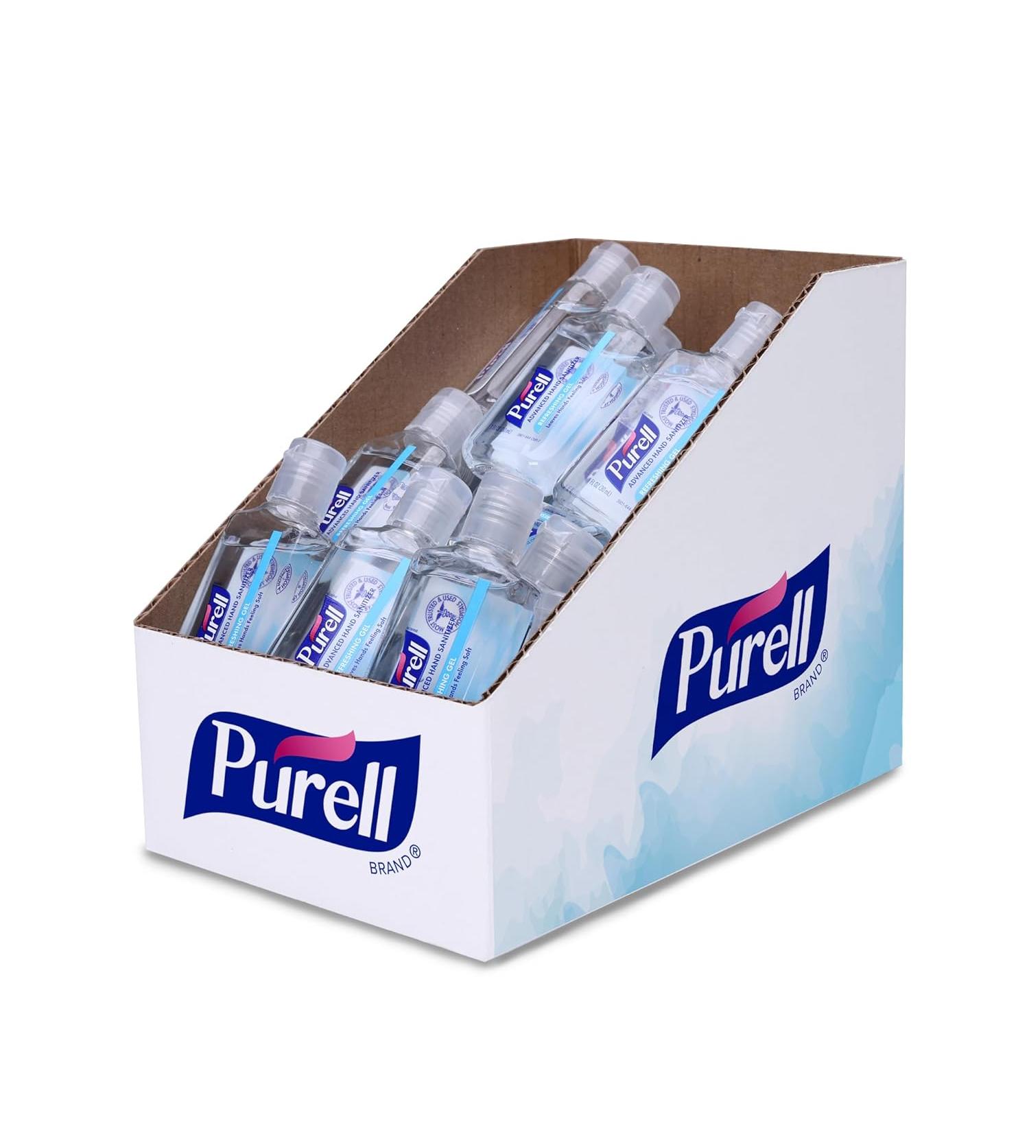 Purell Advanced Hand Sanitizer 1 Fl Oz Travel Size Flip-Cap Bottle (Pack of 36) - Clean Scent - Display Bowl Included - Buy Online on GoSupps.com