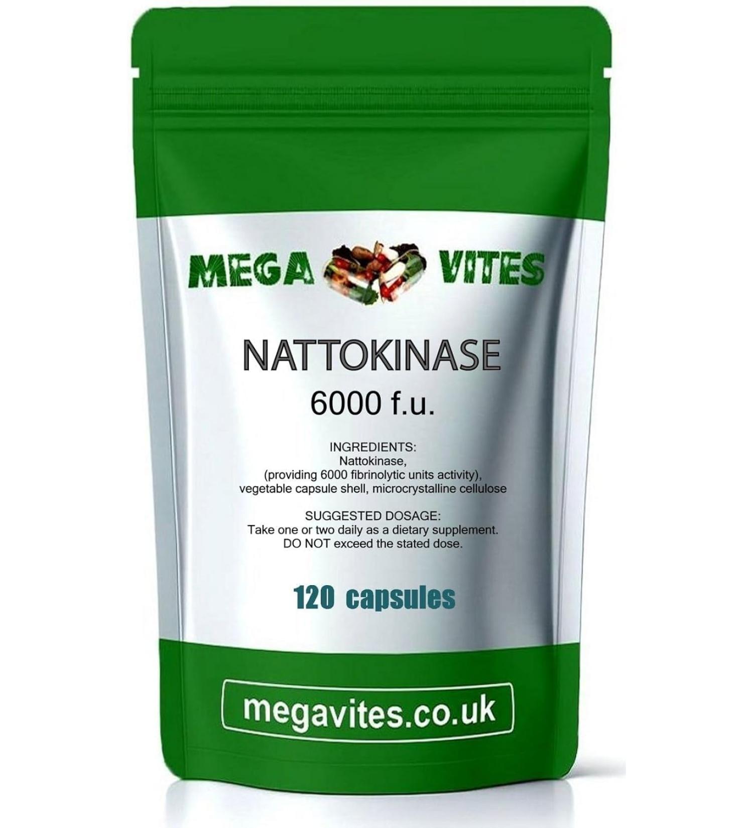 NATTOKINASE 6000 FU Capsules x 120 - MEGAVITES AMINOLAB - Buy Online on GoSupps.com