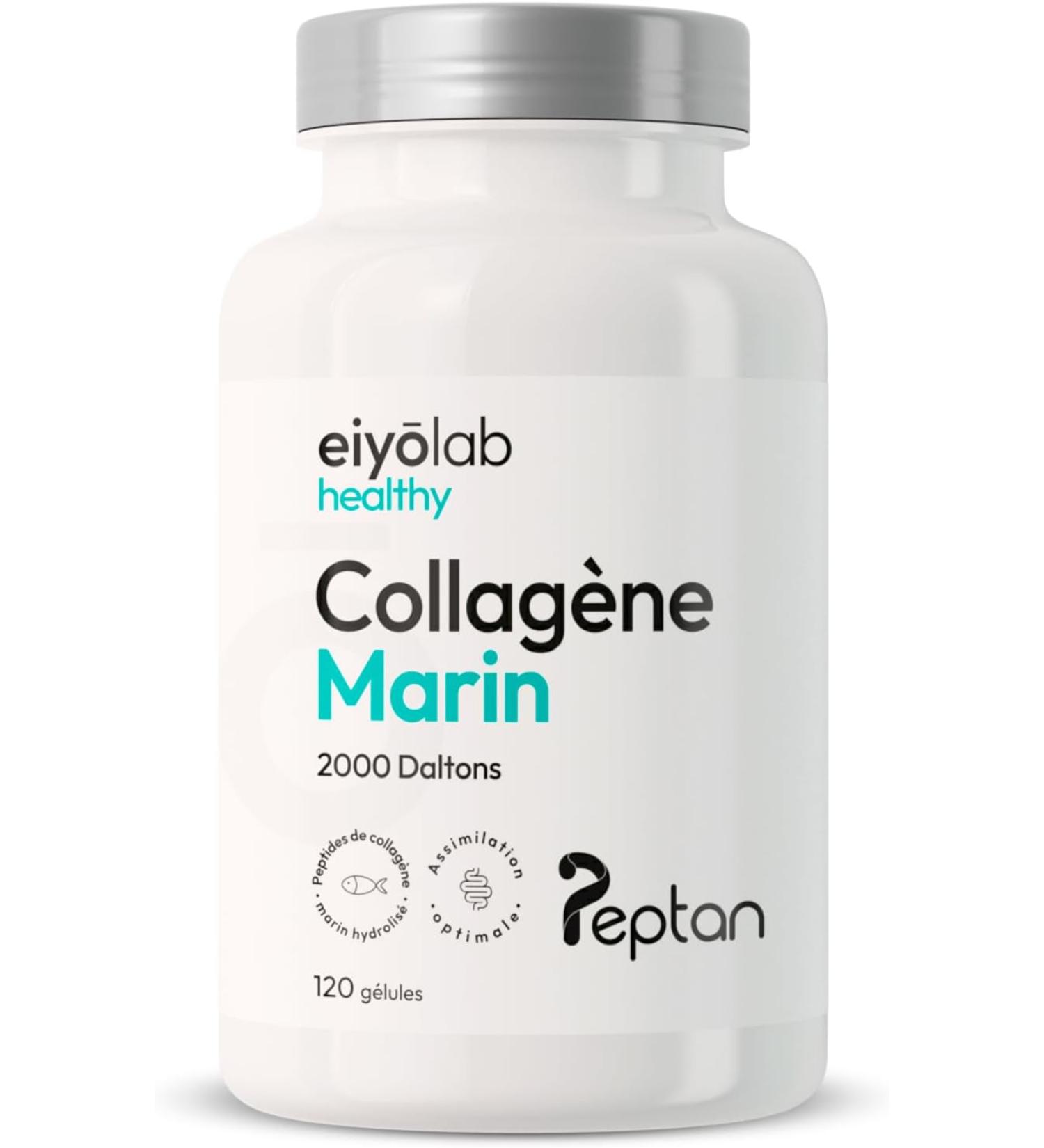 Peptan Patented Marine Collagen | Strong Dosage 2000 mg in 3 Tablets | 90 Tablets | Pure Collagen Peptides | Soft Joints Smooth and Hydrated Skin | 100% French Spine | Eiyolab - Buy Online on GoSupps.com