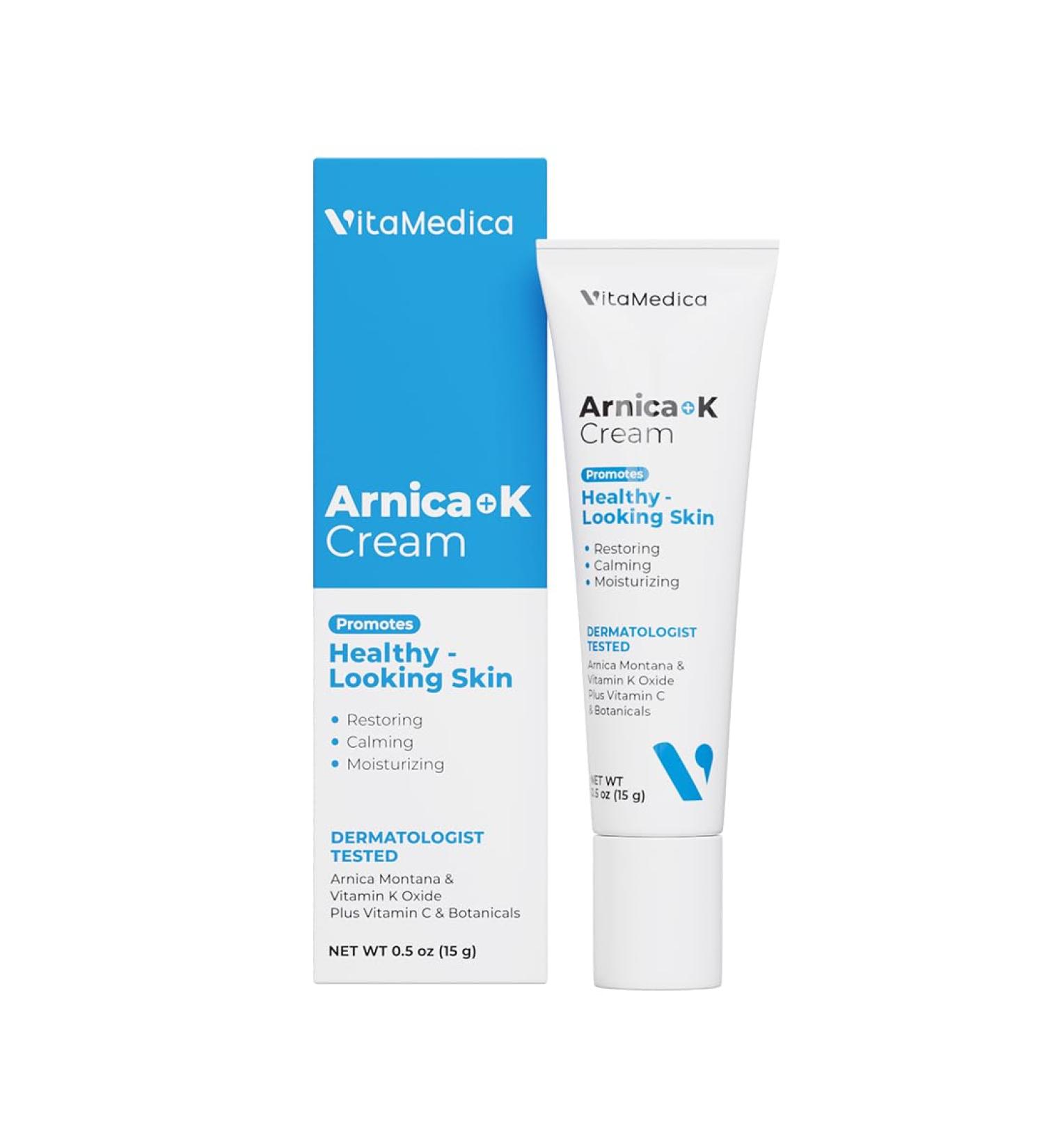 VitaMedica Arnica & Vitamin K Topical Cream for Sensitive Skin - .5 Oz Made in USA - Buy Online on GoSupps.com