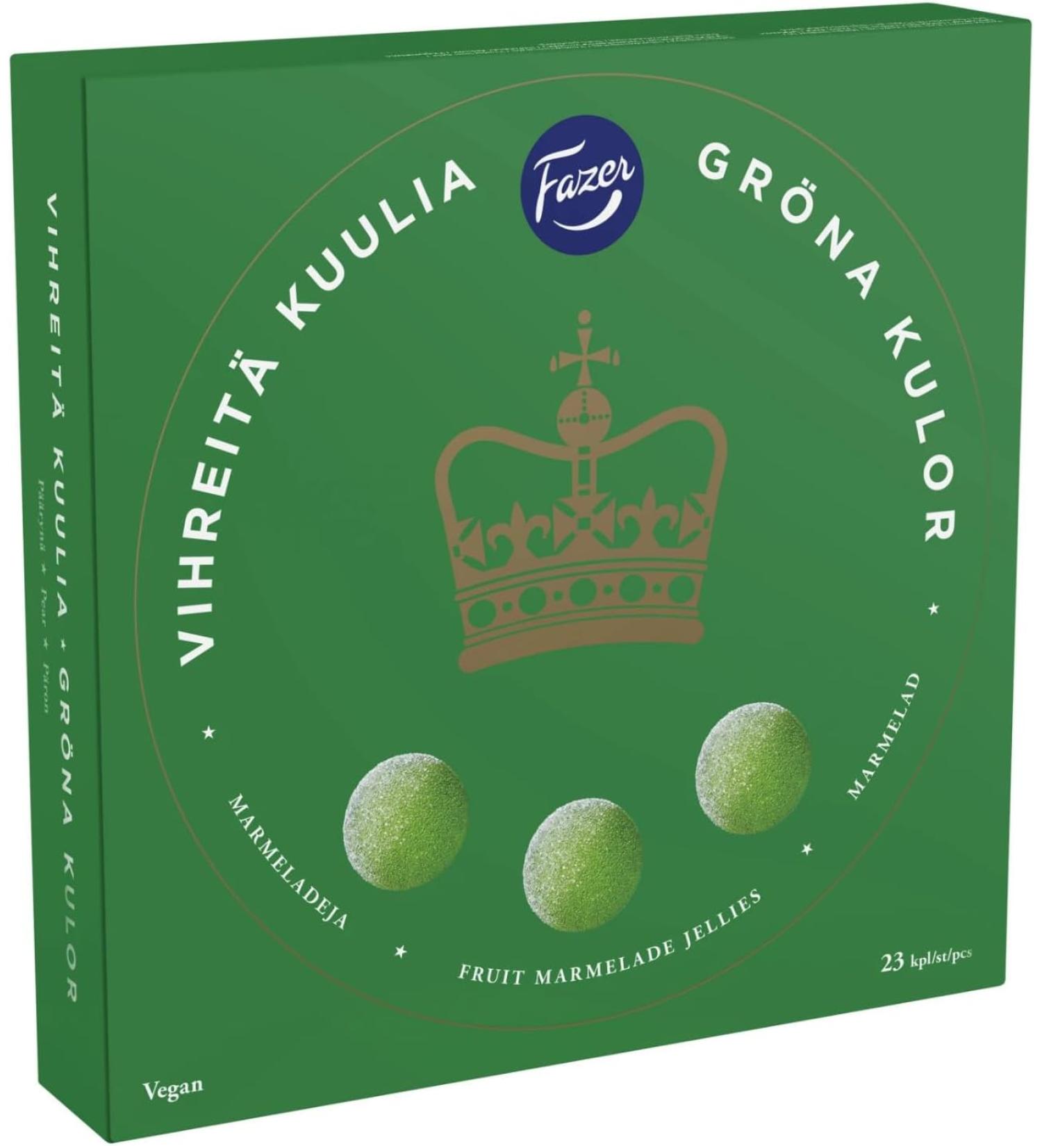 Fazer Green Fruit Jellies Finnish Christmas Sweets (500g) - Buy Online on GoSupps.com