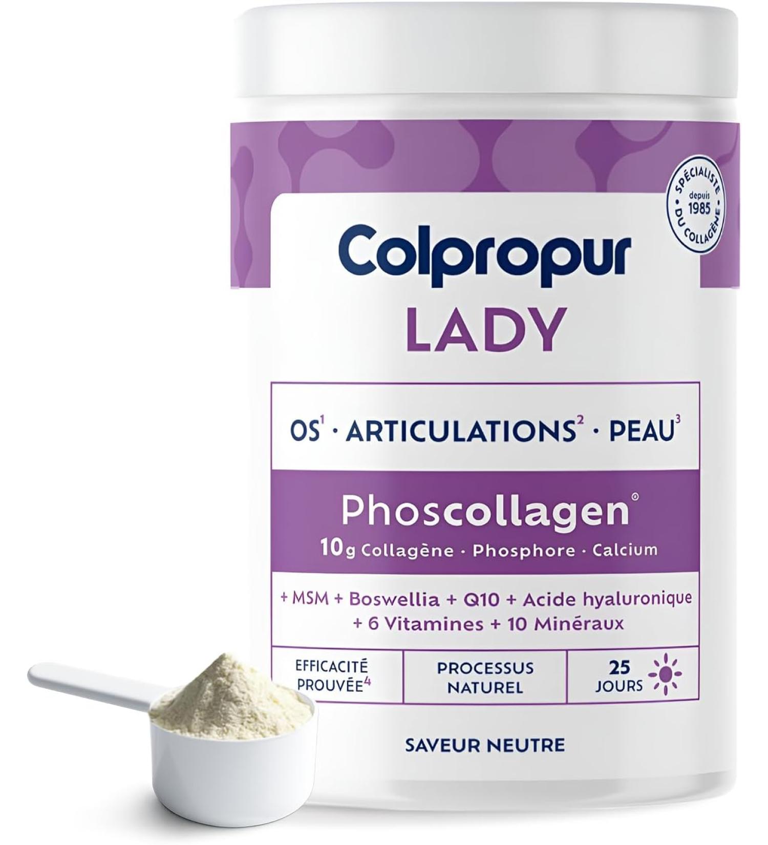 Hydrolyzed Collagen Powder | Menopause Bone | Calcium Phosphorus Hyaluronic Acid Q10 Vitamins Minerals | 25 Days | Neutral Flavor | Colpropur - Buy Online on GoSupps.com