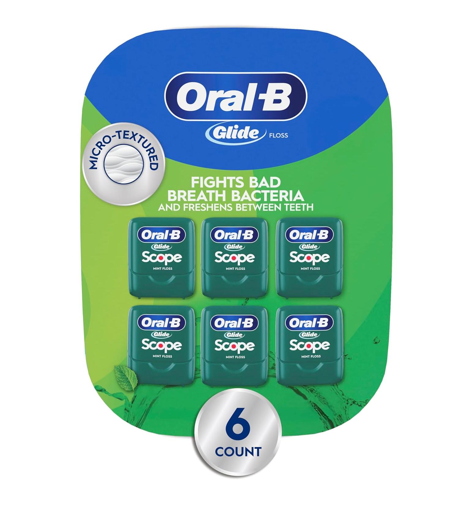 Glide Oral-B Dental Floss Scope Flavor 40m - Pack of 6, 6 Count - Buy Online on GoSupps.com