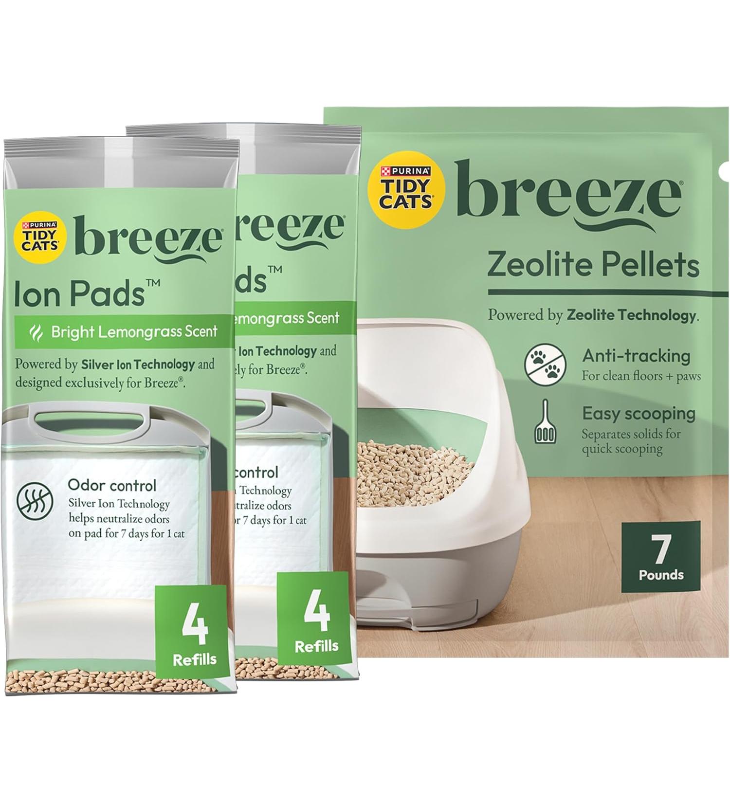 Purina Tidy Cats Breeze Litter System Bundle - Pads & Pellets 7lb Pouch + 8ct Refills - Buy Online on GoSupps.com