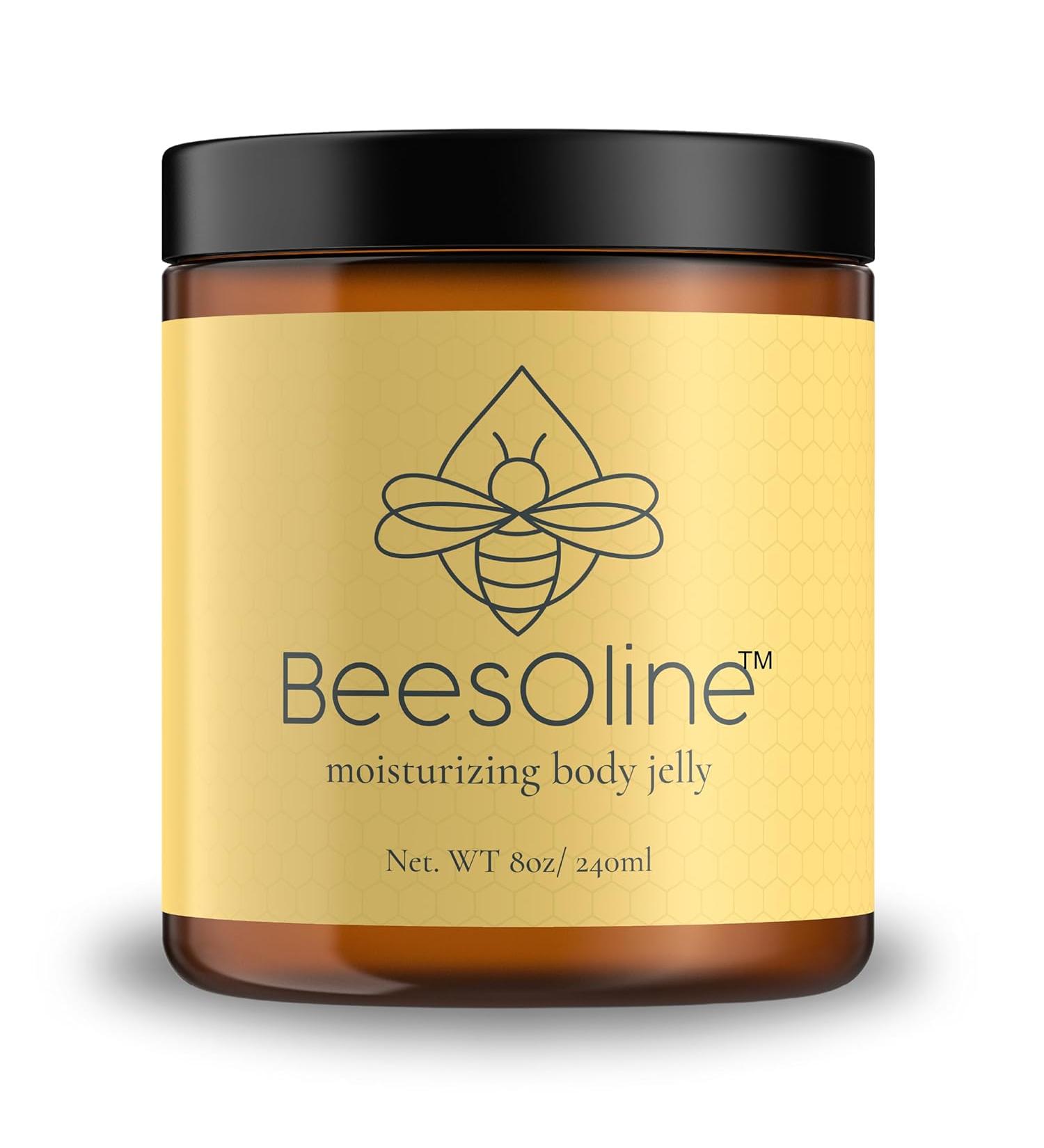 BeesOline All Natural Moisturizer - Petroleum Free, Non-GMO Sunflower Oil, Organic Castor Oil, Jojoba Butter, Medical Grade Beeswax - 1-8oz Jar - Soothing Moisture - Buy Online on GoSupps.com