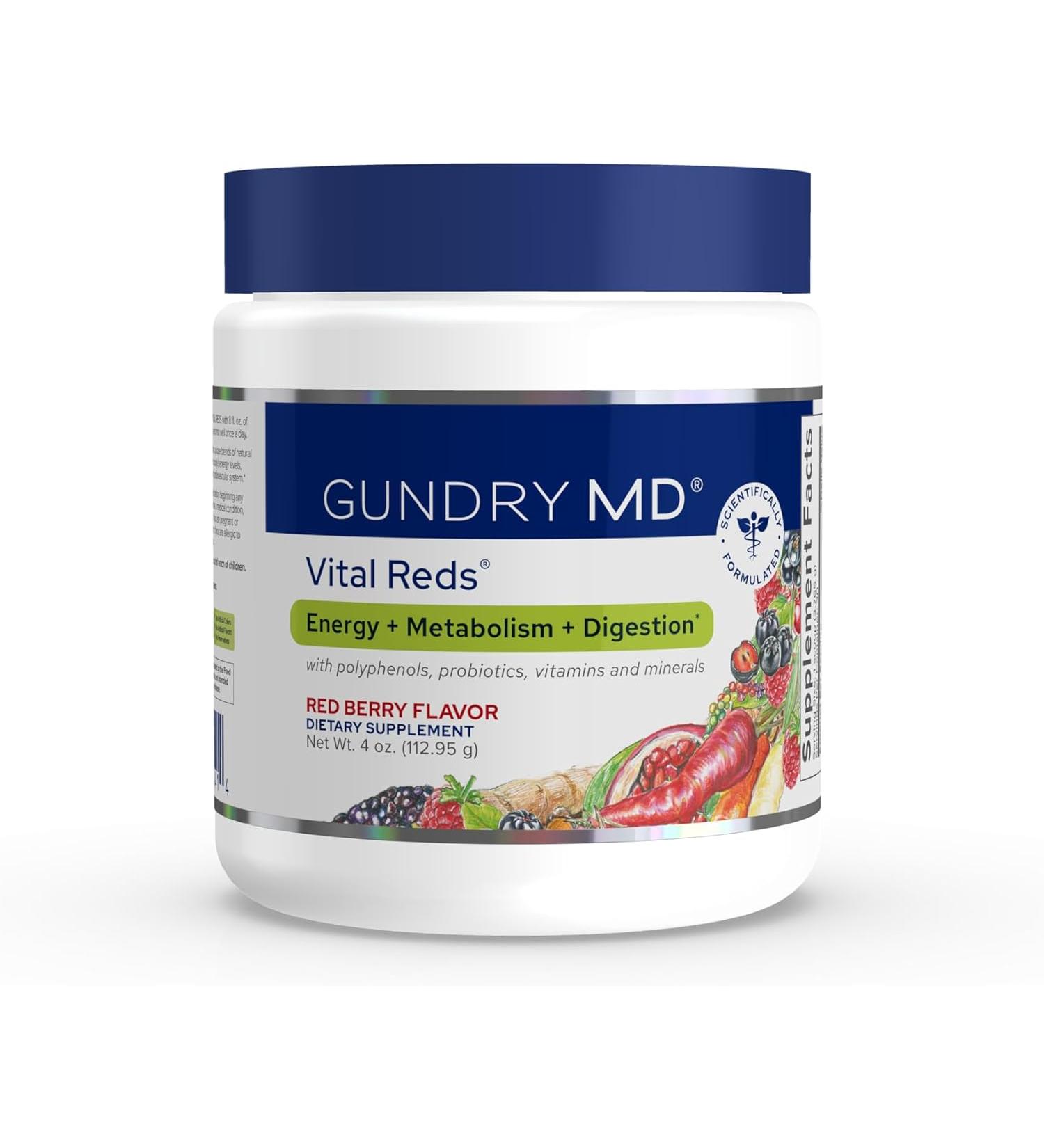 Gundry MD Vital Reds Concentrated Polyphenol Blend Dietary Supplement 4 oz (112.95g) - Buy Online on GoSupps.com
