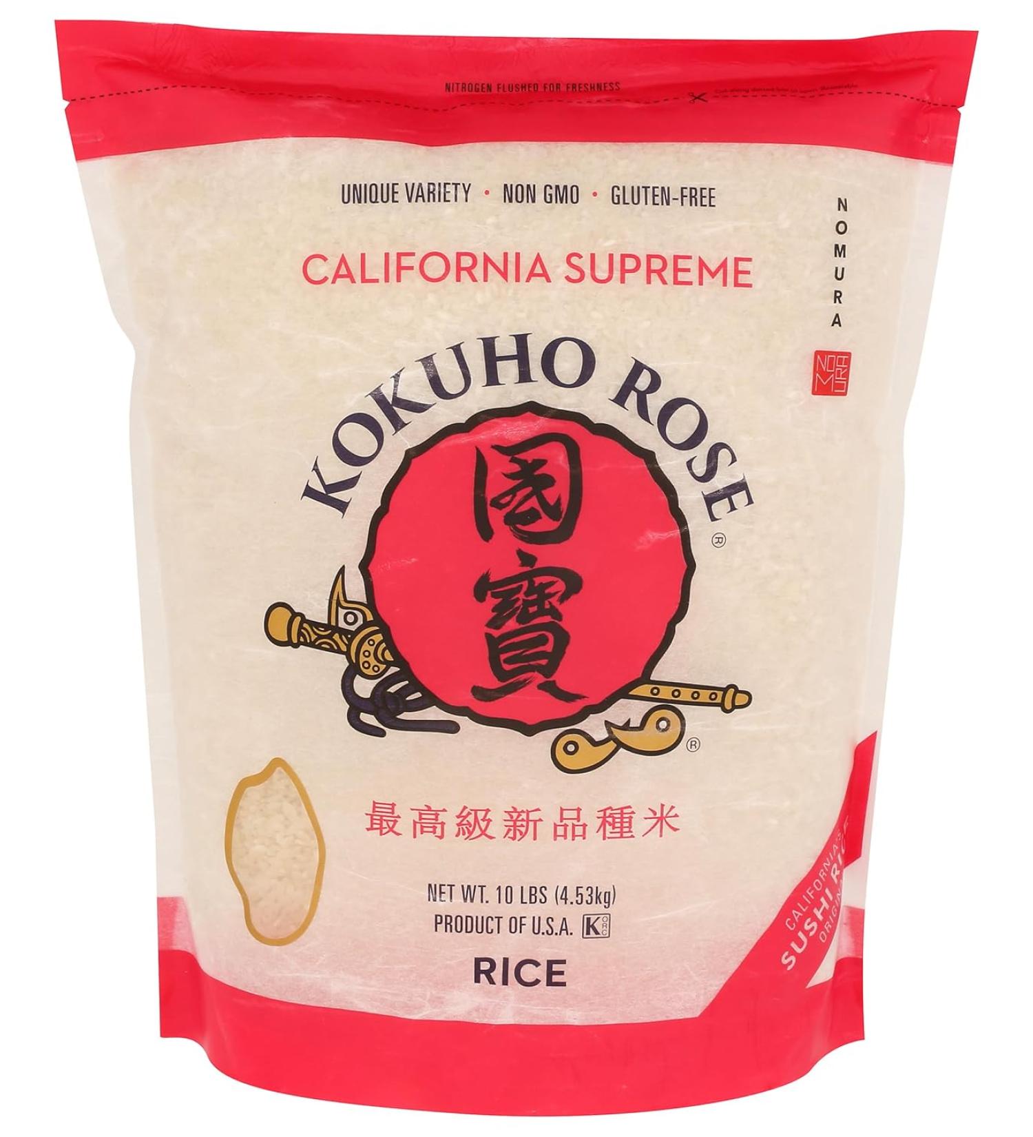 Kokuho Rose Rice 10lb - Premium Quality Japanese White Rice - 1 Pack - Buy Online on GoSupps.com