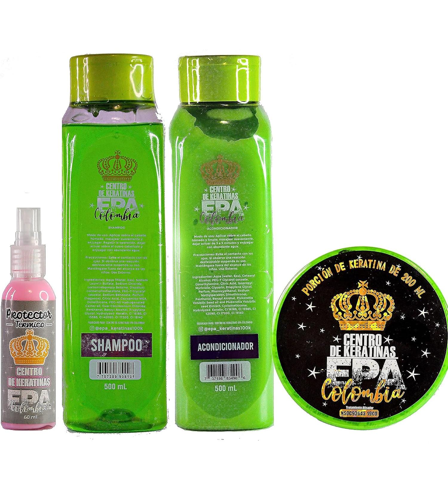 EPA COLOMBIA KERATINA Minicombo Set - Shampoo, Conditioner, Brush, 200ML Keratin + Thermal Protector Spray - All Hair Types - Buy Online on GoSupps.com